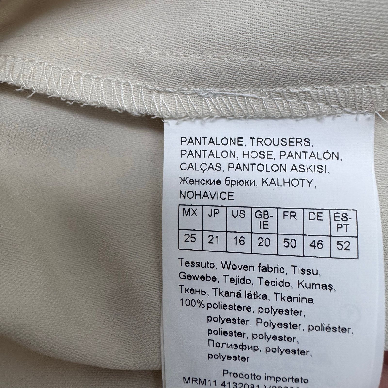 Marina Rinaldi Marina Rinaldi High Waist Slim Pant White/Ivory size 16 Size 38" / US 16 / IT 52 - 8 Thumbnail