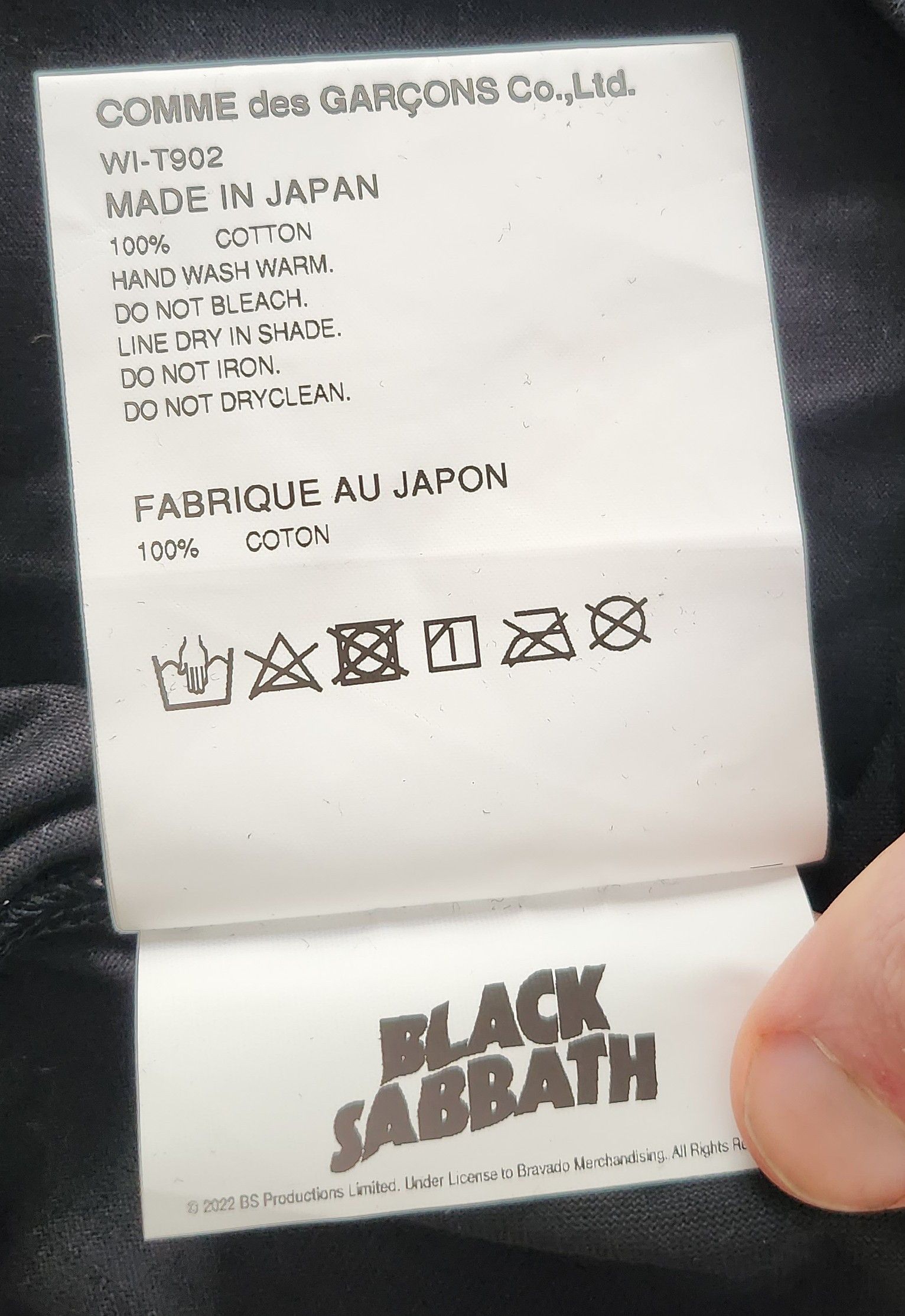 Comme des Garcons eYe CdG Black Sabbath Tee Size US L / EU 52-54 / 3 - 4 Thumbnail