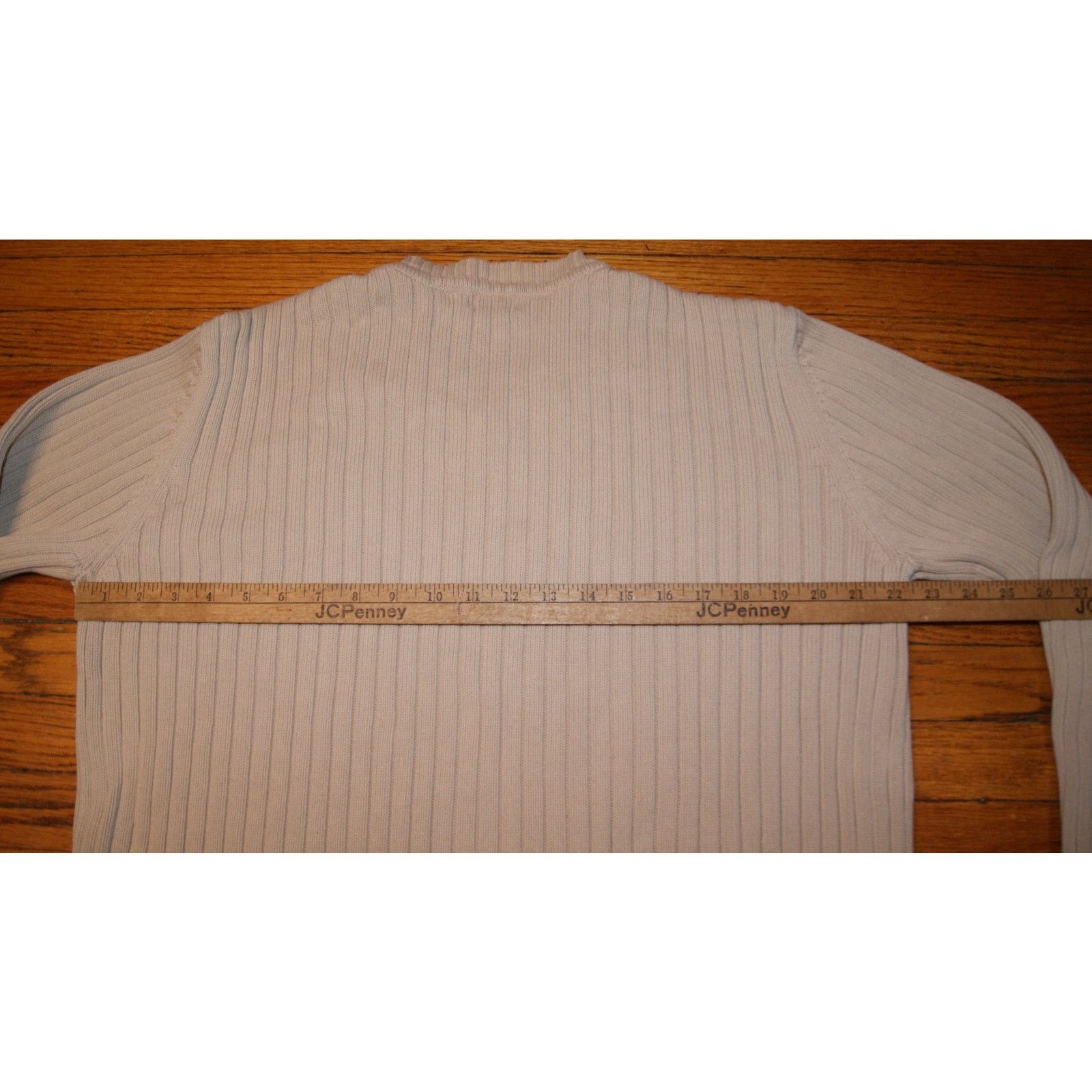 Structure Structure Mens VTG 90 Light Tan Ribbed Knit VNeck Sweater XL Size US XL / EU 56 / 4 - 5 Thumbnail