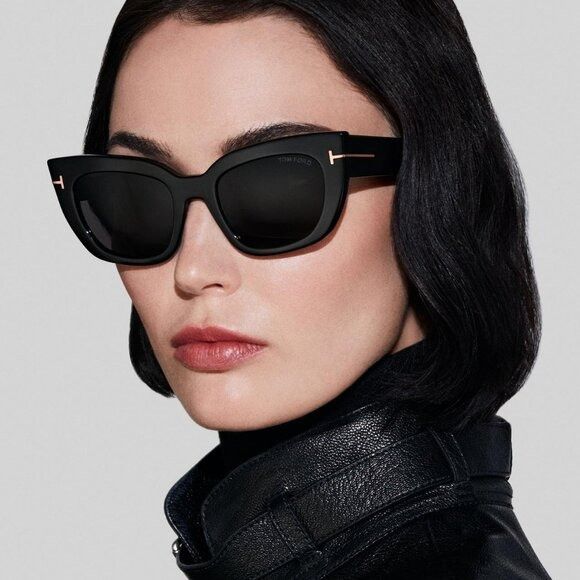 Tom Ford Tom Ford Athena FT1190 52H Sunglasses Havana Cat Eye Frame Size ONE SIZE - 2 Thumbnail