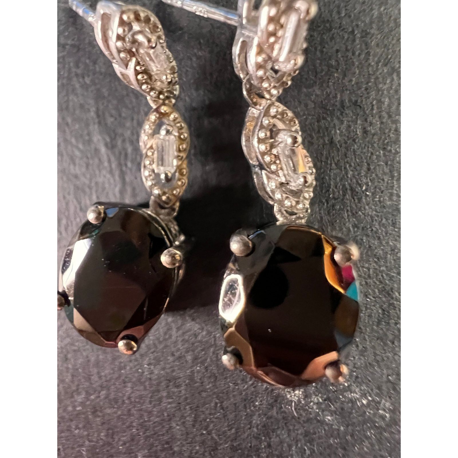 Other Elite Shungite gemstone sterling silver earrings Size ONE SIZE - 2 Thumbnail