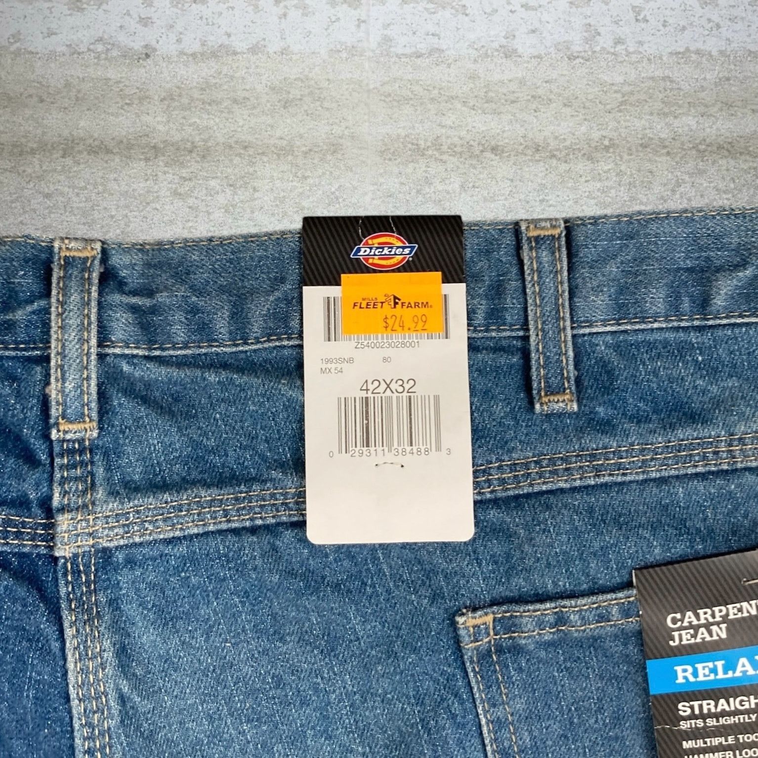 Dickies Vintage 90s Dickies Carpenter Jeans 42x32 Baggy Medium Wash Size US 42 / EU 58 - 8 Thumbnail