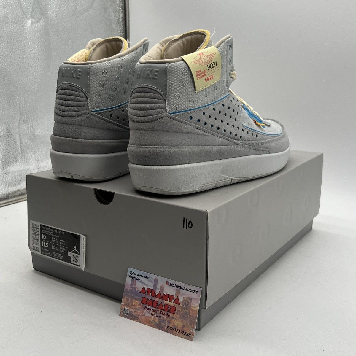 Jordan Brand Union la x air Jordan 2 grey fog Size US 10 / EU 43 - 5 Thumbnail