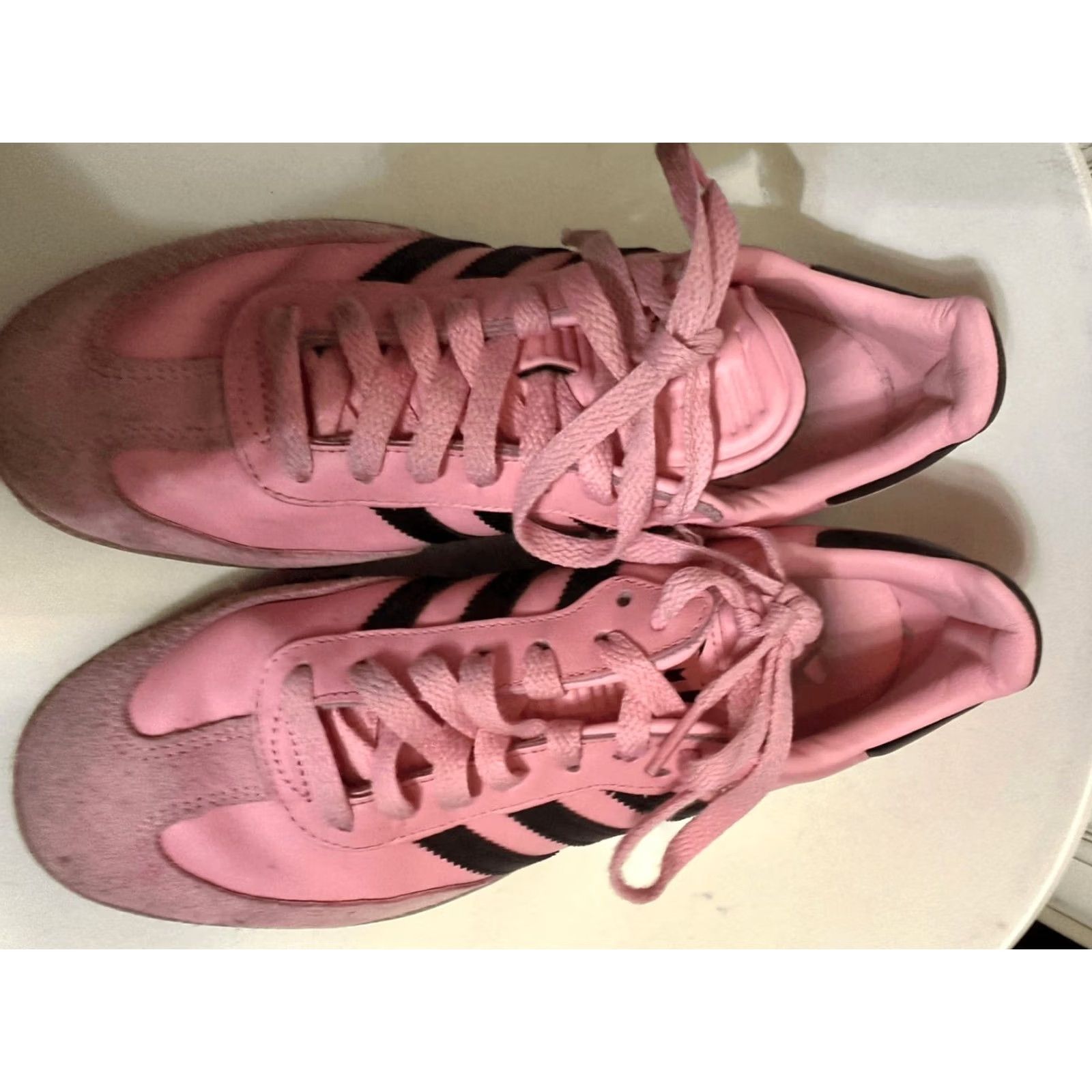 Adidas Adidas Samba Sneaker Men 6.5 Leather Multicolor Light Pink Black Messi Size US 7 / EU 40 - 4 Thumbnail