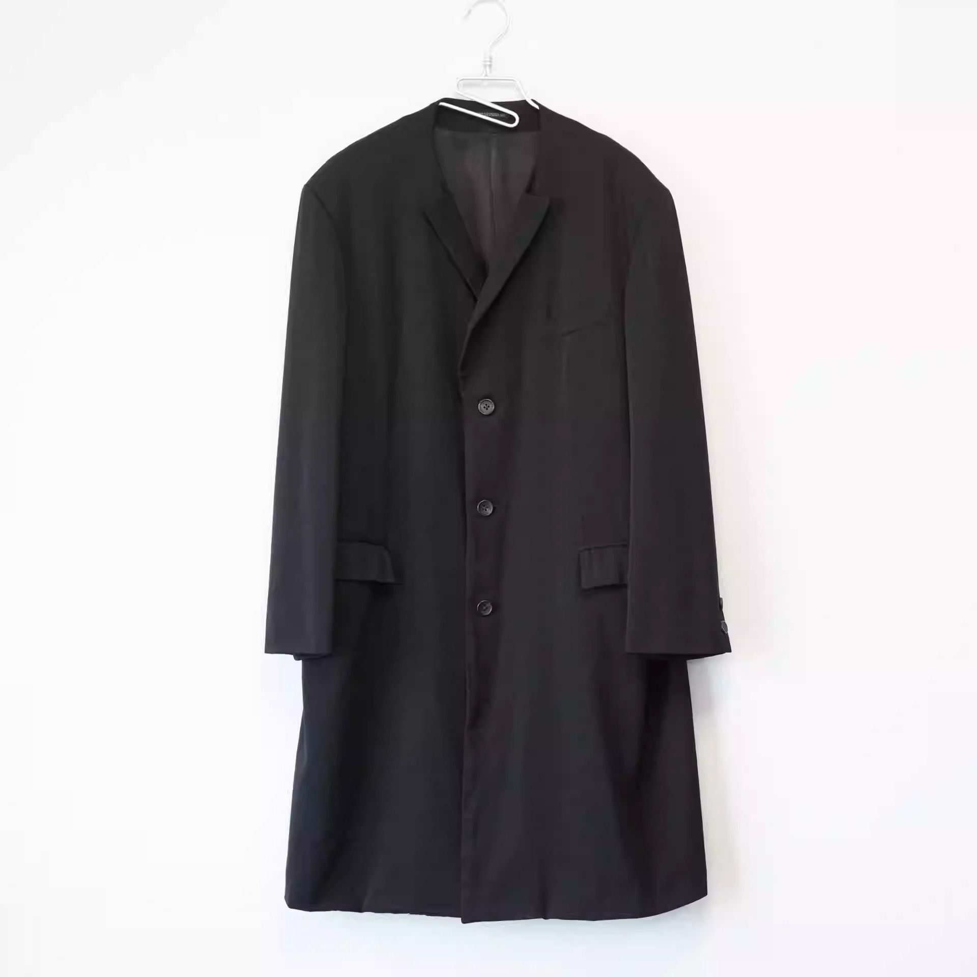 Yohji Yamamoto Yohji Yamamoto 96AW Half-collar Wool Coat Size US M / EU 48-50 / 2 - 1 Thumbnail