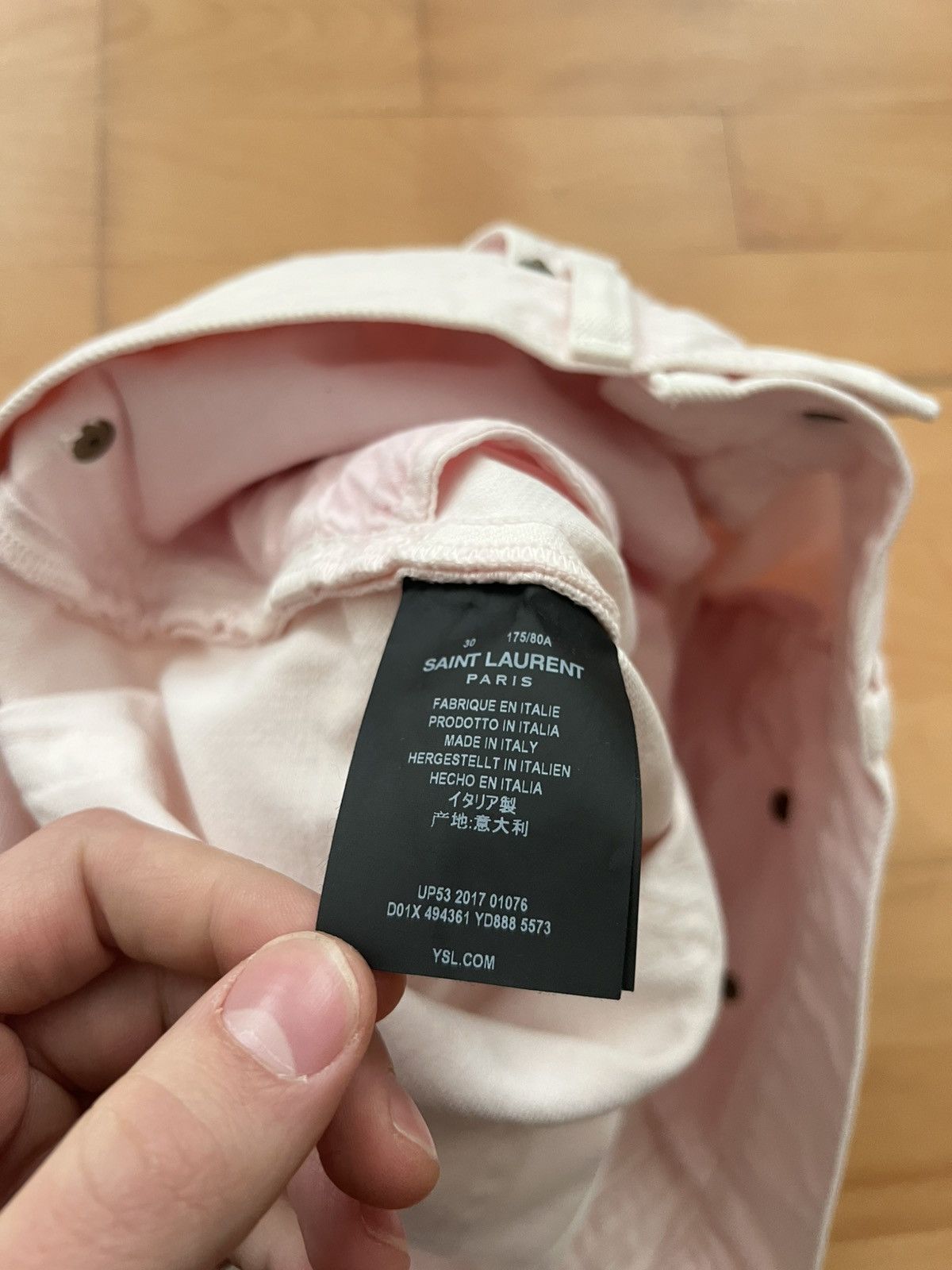 Saint Laurent Paris Saint Laurent by Hedi light pink jeans Size US 31 - 6 Thumbnail