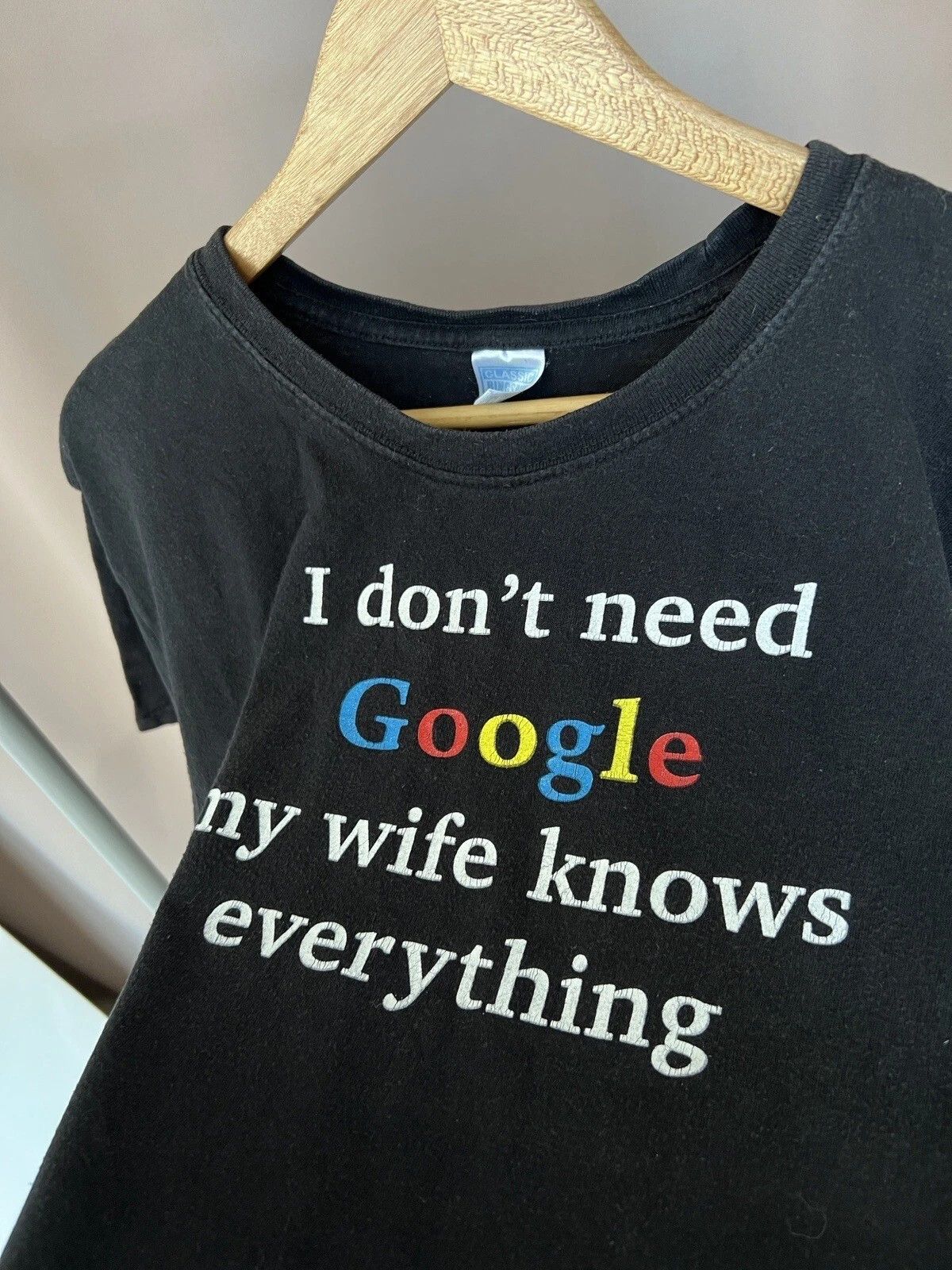 Other I Dont Need Google My Wife Knows Everything T-Shirt Size M Size US M / EU 48-50 / 2 - 7 Thumbnail