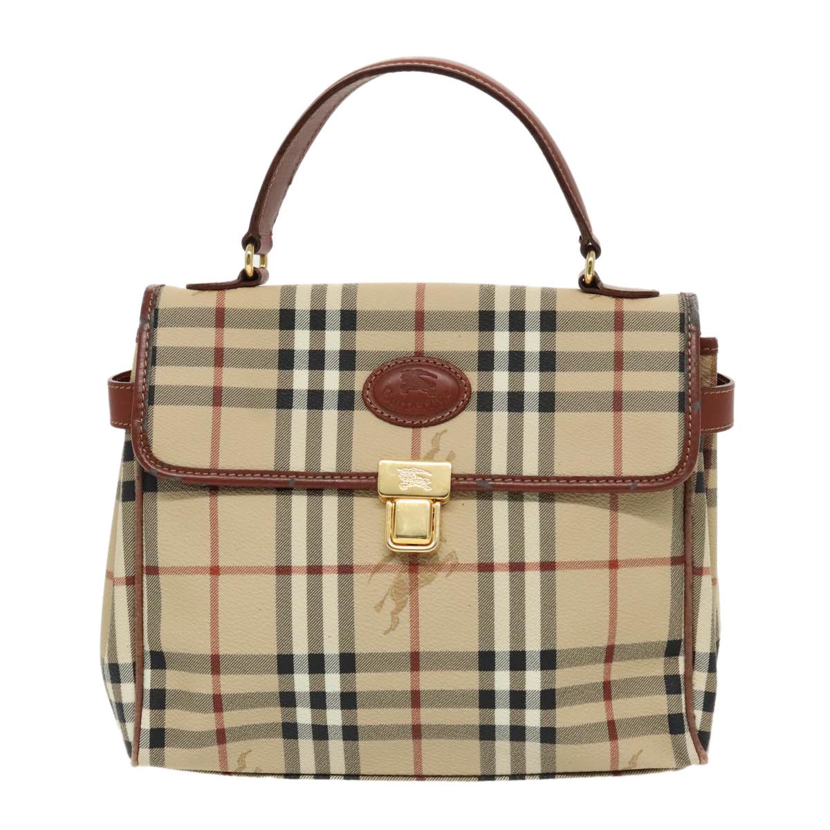 Burberry Nova Check Beige Canvas Handbag (Pre-Owned) Size ONE SIZE - 1 Thumbnail