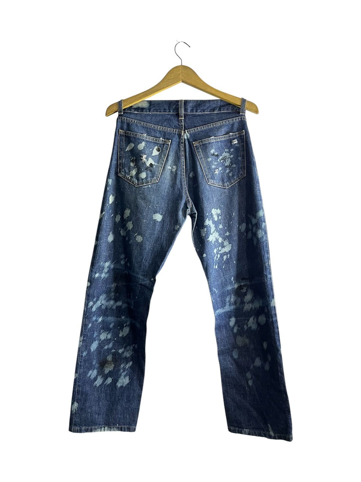 Helmut Lang Helmut lang paint acid distressed raw denim Size US 31 - 2 Thumbnail