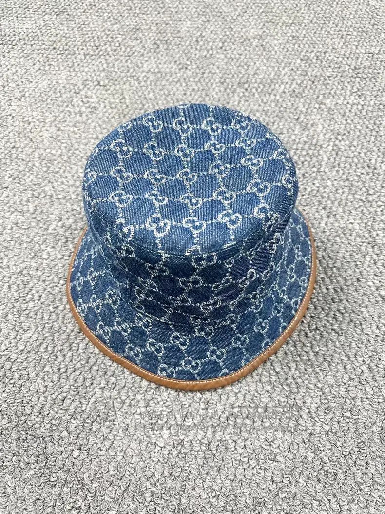 Gucci Gucci Size M Blue full-print logo fisherman's hat Size ONE SIZE - 1 Thumbnail
