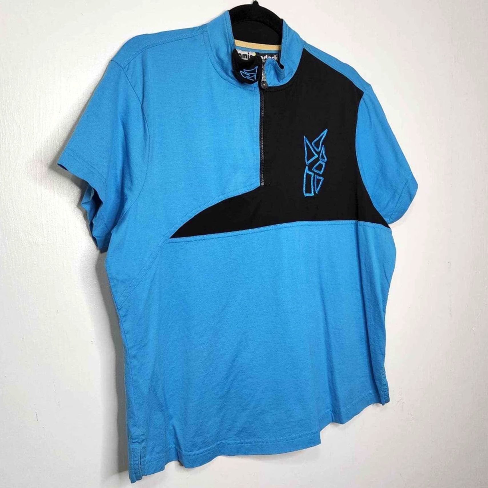 Vintage Jamie Sadock XL Blue Black Golf Shirt Preppy Zip Front Top Womens Golfing Style Shirt Size XL / US 12-14 / IT 48-50 - 7 Thumbnail