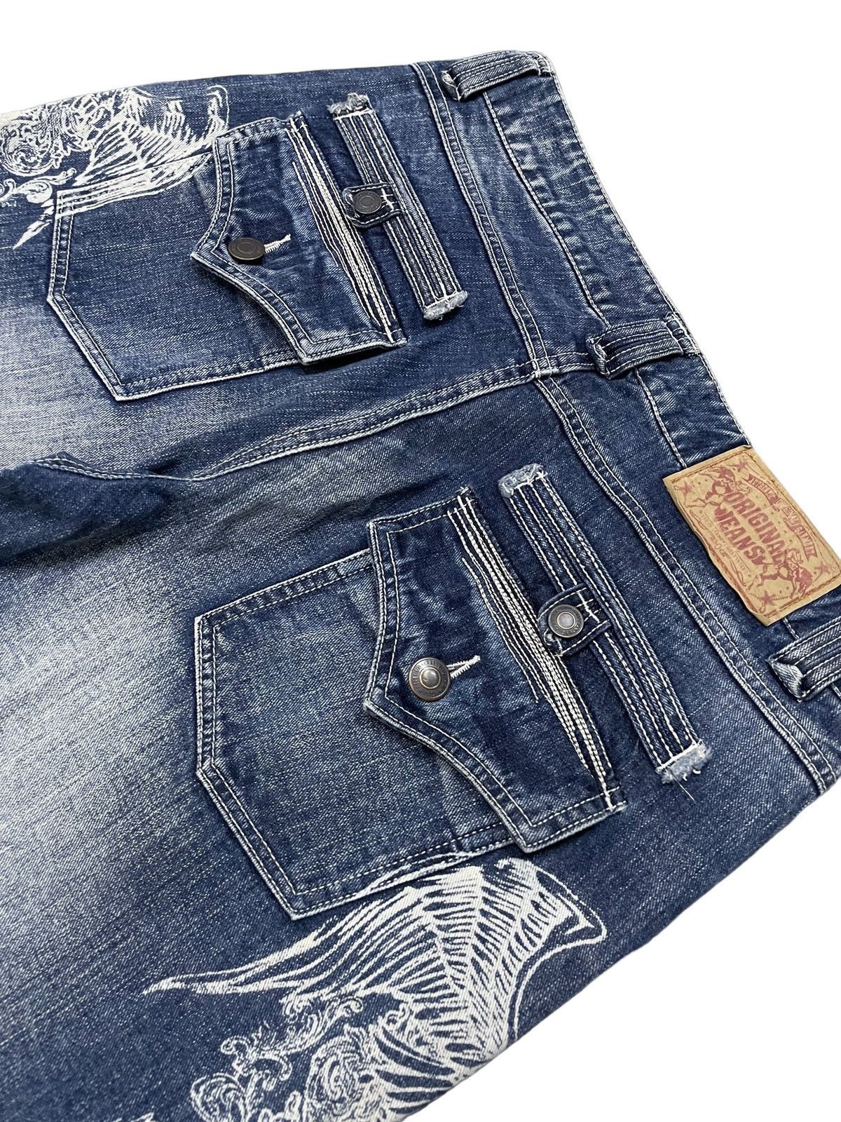 Hysteric Glamour × Japanese Brand × Red Monkey undercover gothic wing skull style baggy loose jeans Size US 34 / EU 50 - 18 Thumbnail