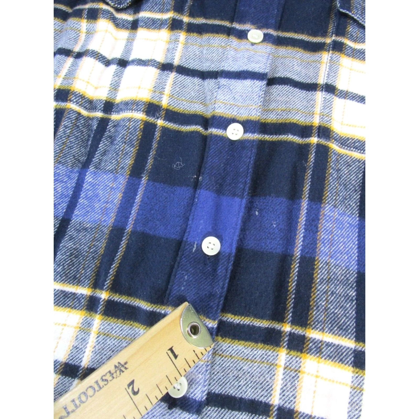 Vintage VINTAGE Madewell Flannel Shirt Womens Small Blue Yellow Plaid Cotton Button-Up Long Sleeve Size S / US 4 / IT 40 - 4 Thumbnail