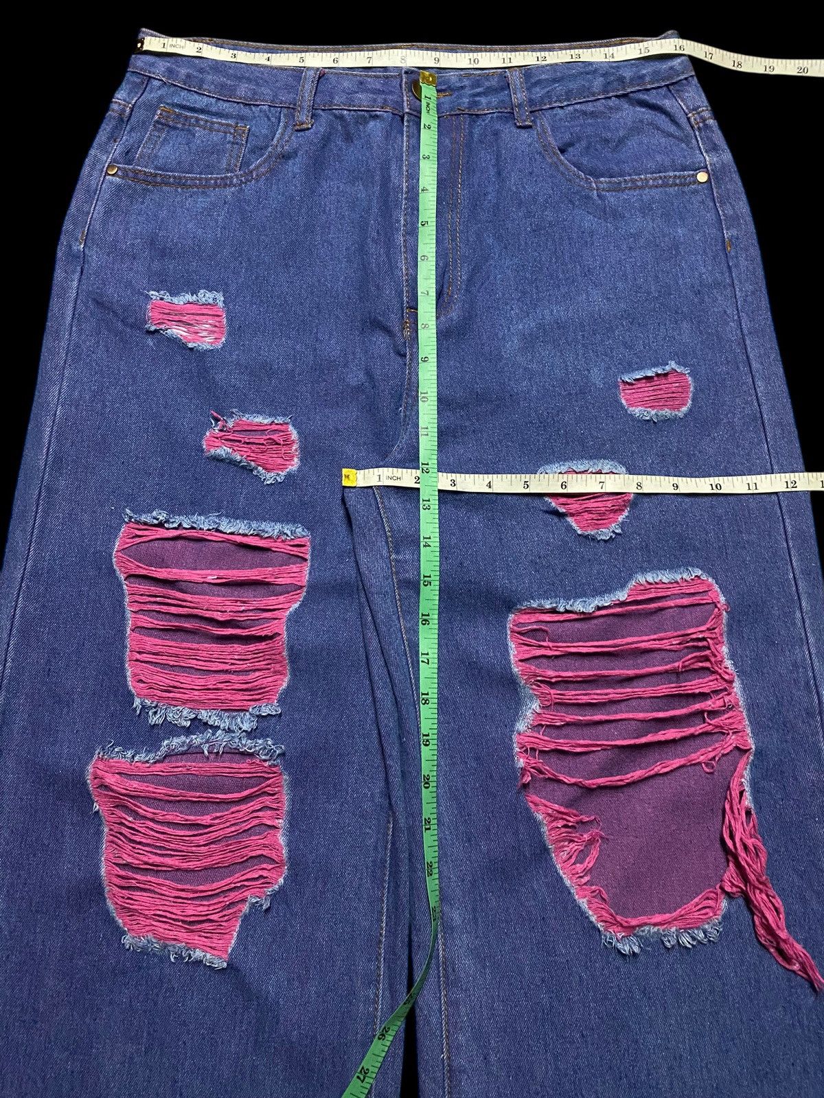 Japanese Brand Vintage Japanese Brand Romwe Nice Ripped Baggy Jeans Size US 31 - 10 Thumbnail