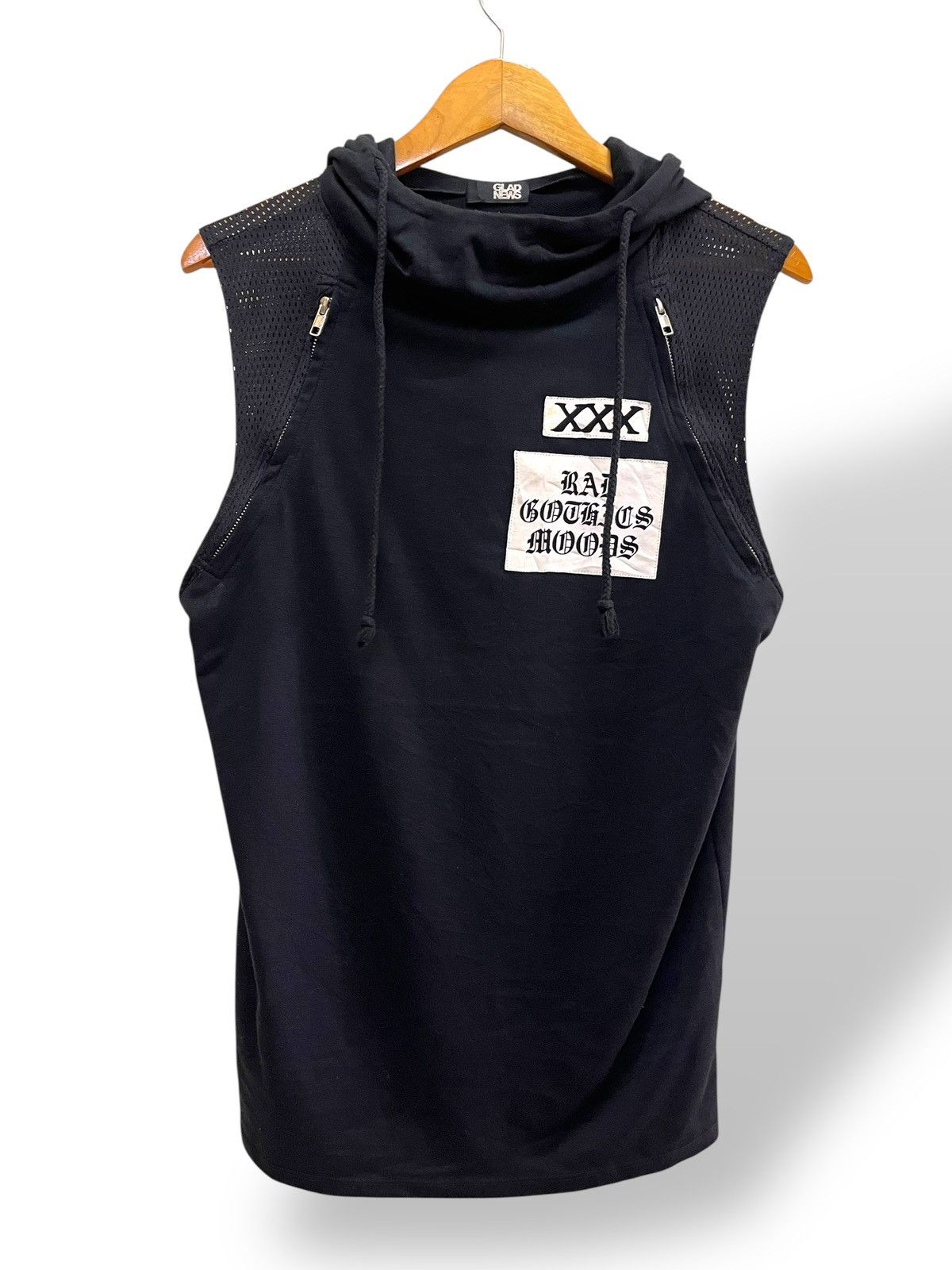 If Six Was Nine Japanese Brand Glad News Sleeveless Hoodies Size US M / EU 48-50 / 2 - 2 Thumbnail