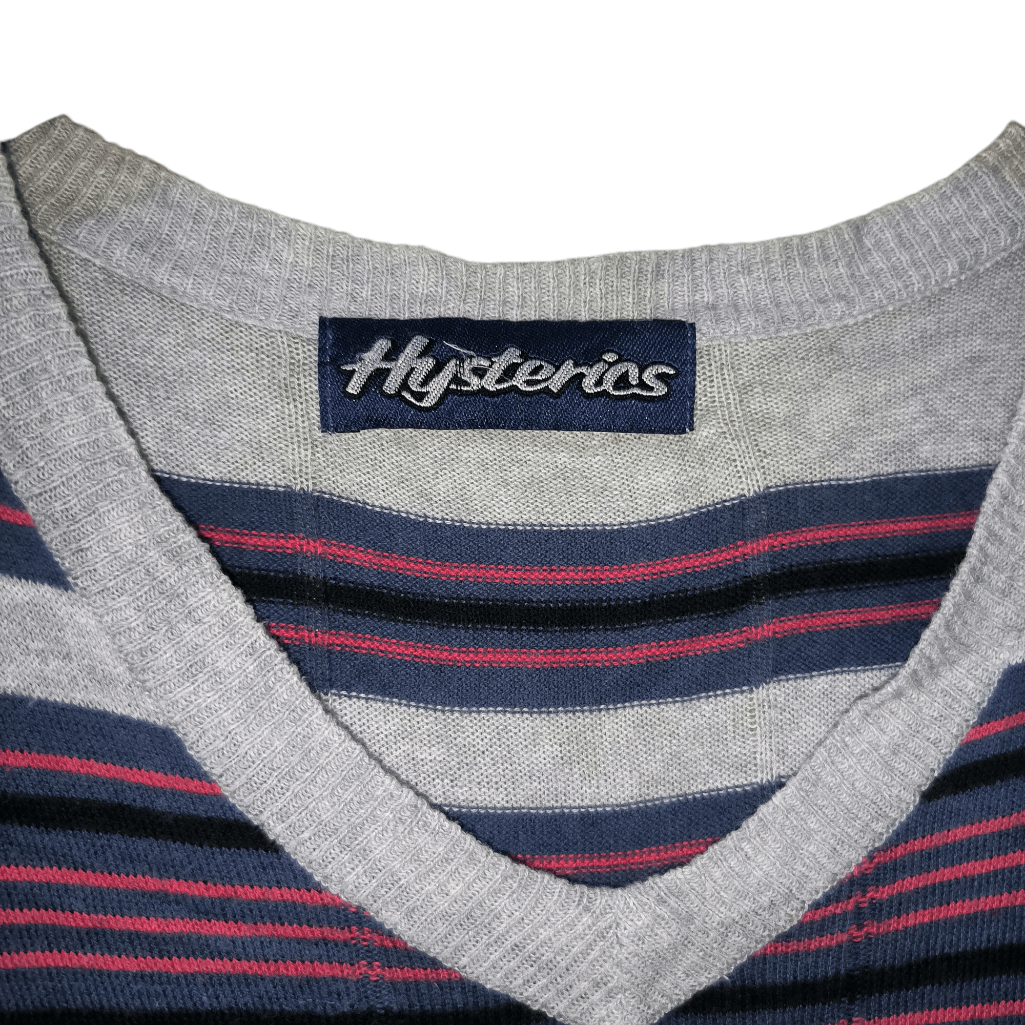 20471120 × Hysteric Glamour Vintage 1990s Hysterics Glamour Fuck The Sound Knit Vest Size US L / EU 52-54 / 3 - 3 Thumbnail