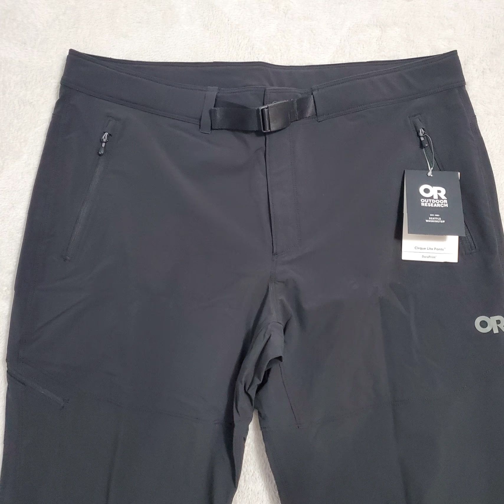 Outdoor Research VINTAGE Outdoor Research Cirque Lite Pants Men XL Black Stretch Adj Belt Hiking Climbing Size US 36 / EU 52 - 5 Thumbnail