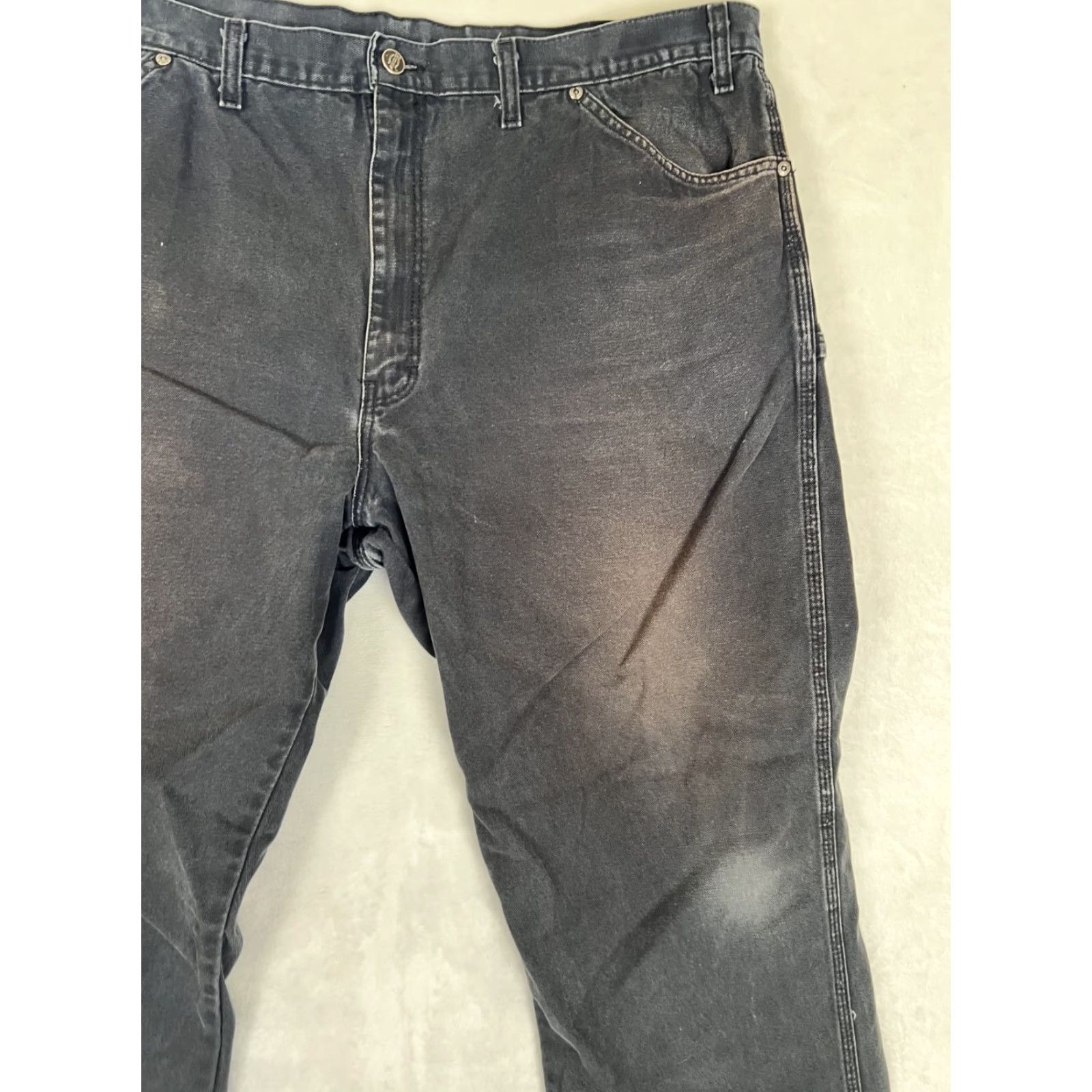Dickies Dickies Pants Mens 44x32 Black Workwear Carpenter VTG Grunge 874 Sun Fade Casual American Regular Straight Size US 44 / EU 60 - 3 Thumbnail