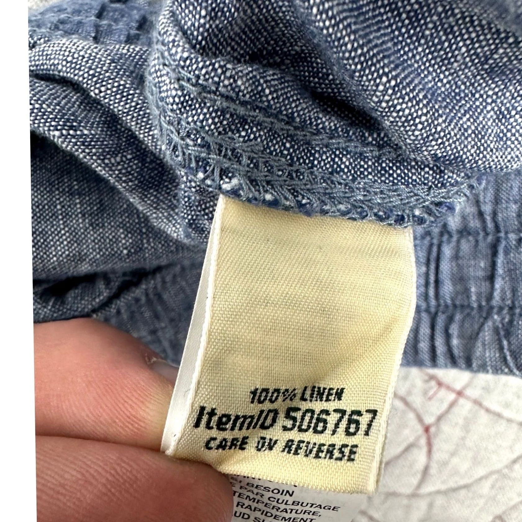 Vintage L.L.Bean Premium Washable Linen Pants Blue Size 2 Women's Bright Mariner Size 26" / US 2 / IT 38 - 3 Thumbnail