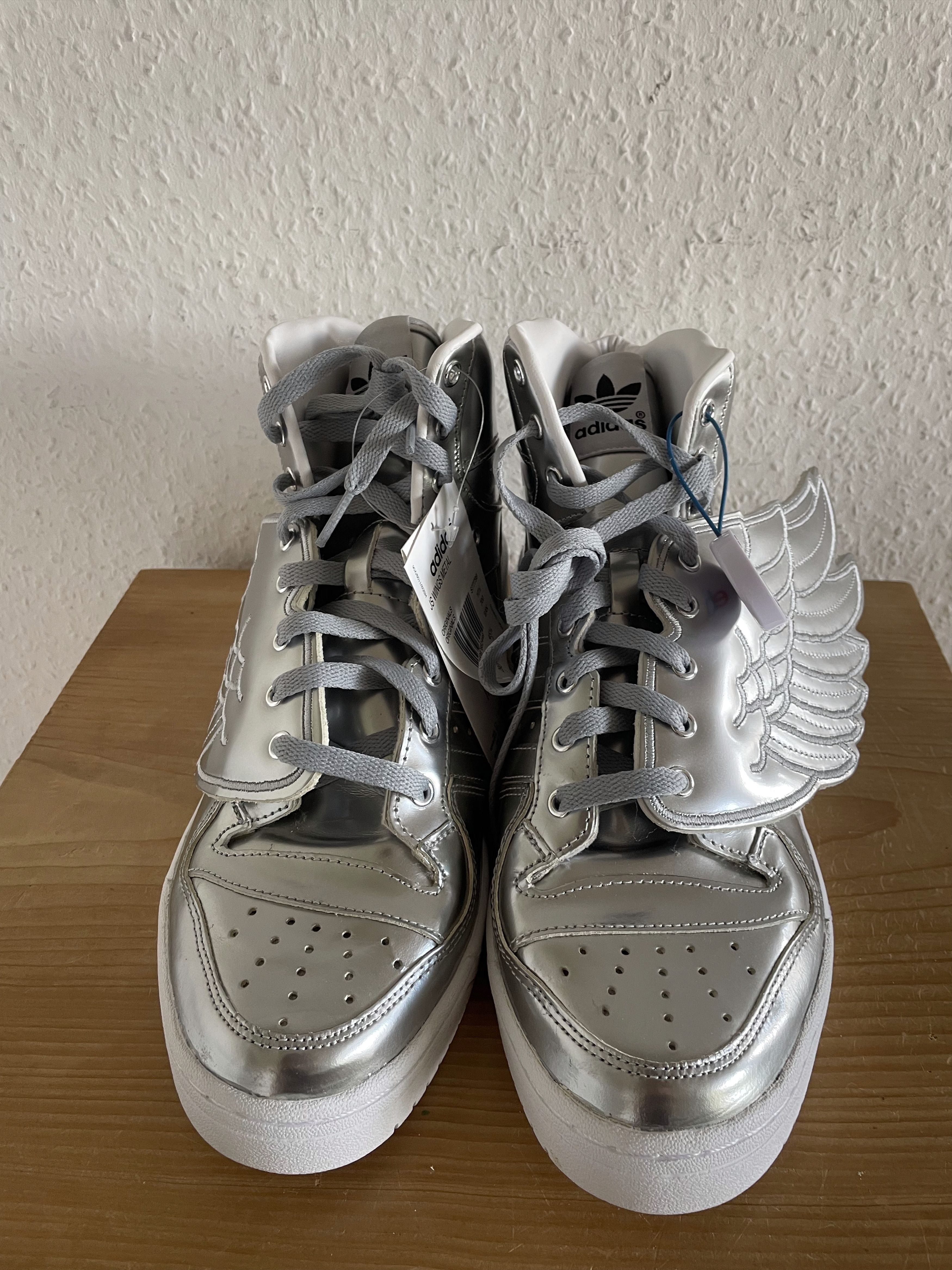 Adidas × Jeremy Scott Wings 1.0 Silver Metallic Size US 11 / EU 44 - 4 Thumbnail