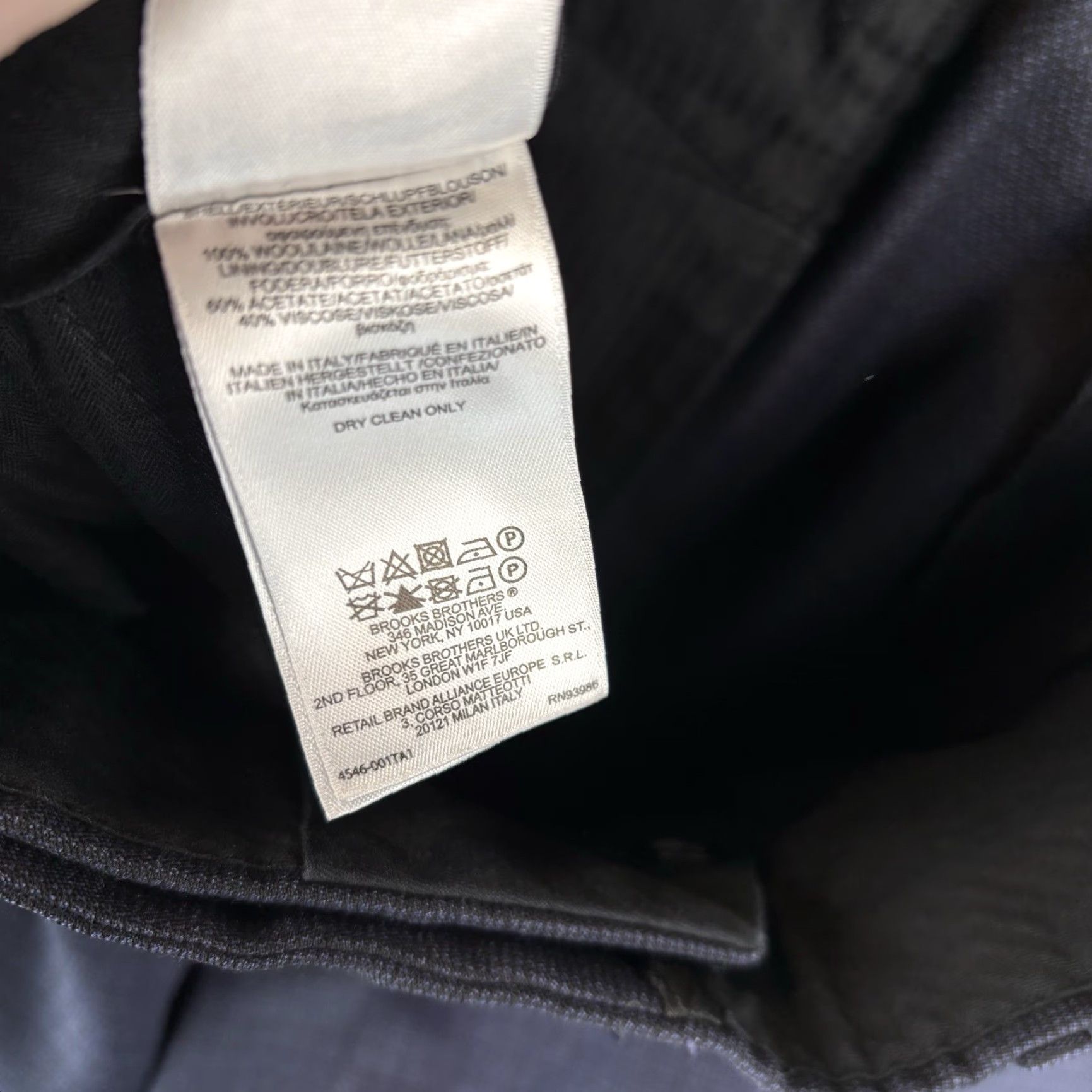 Brooks Brothers Brooks Brothers Pants Men 36x30 Navy Black Wool Fitzgerald Trousers Dress Slacks Shirtless? Size US 36 / EU 52 - 5 Thumbnail