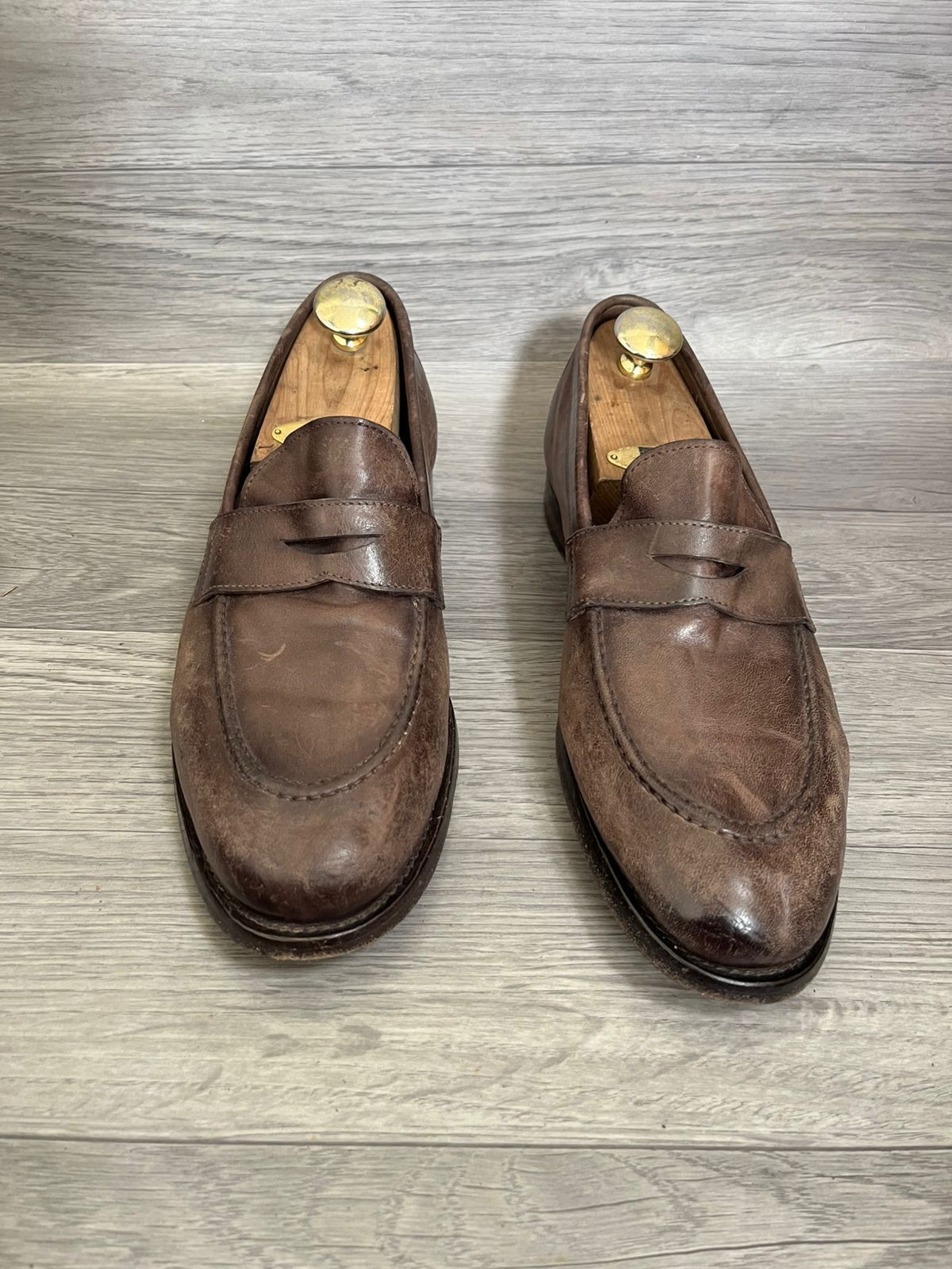 Officine Creative Officine Cerative Hand Crafted Penny Loafers Leather Sz 43 Size US 10 / EU 43 - 2 Thumbnail