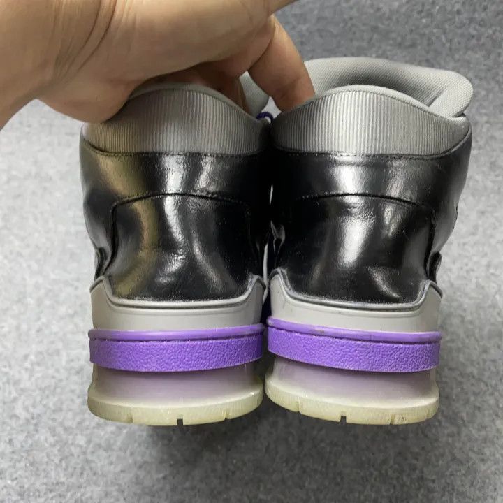 Louis Vuitton Louis Vuitton High-Top Sneakers in Black and Purple -2508 Size US 7 / EU 40 - 5 Thumbnail