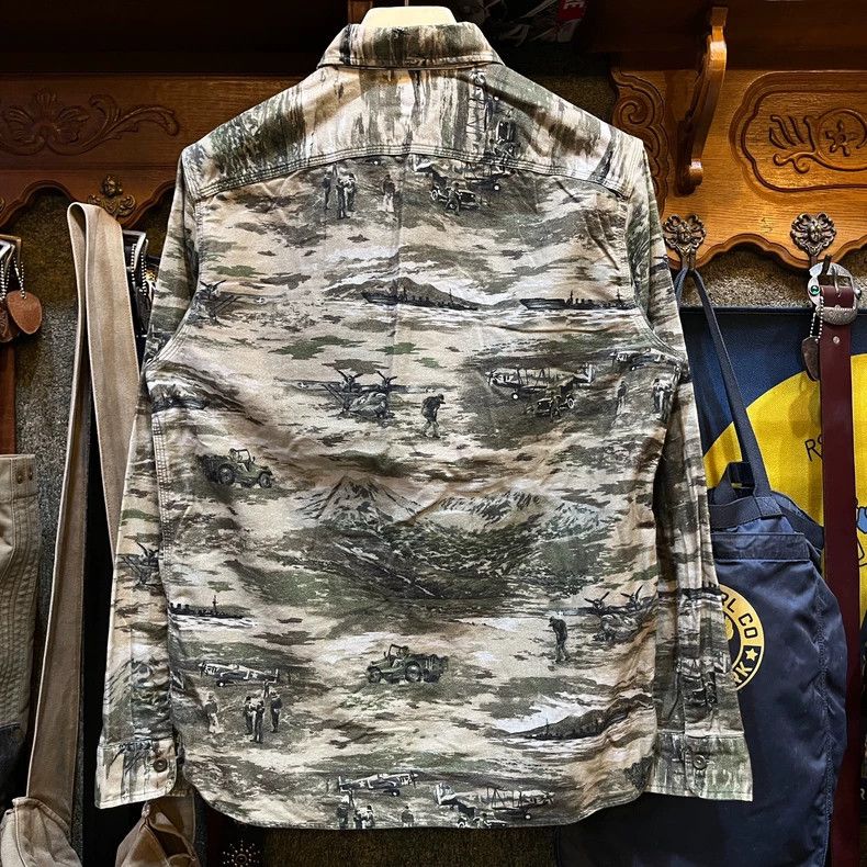 RRL Ralph Lauren RRL Ralph Lauren Second generation oil painting printed sh Size US M / EU 48-50 / 2 - 2 Thumbnail