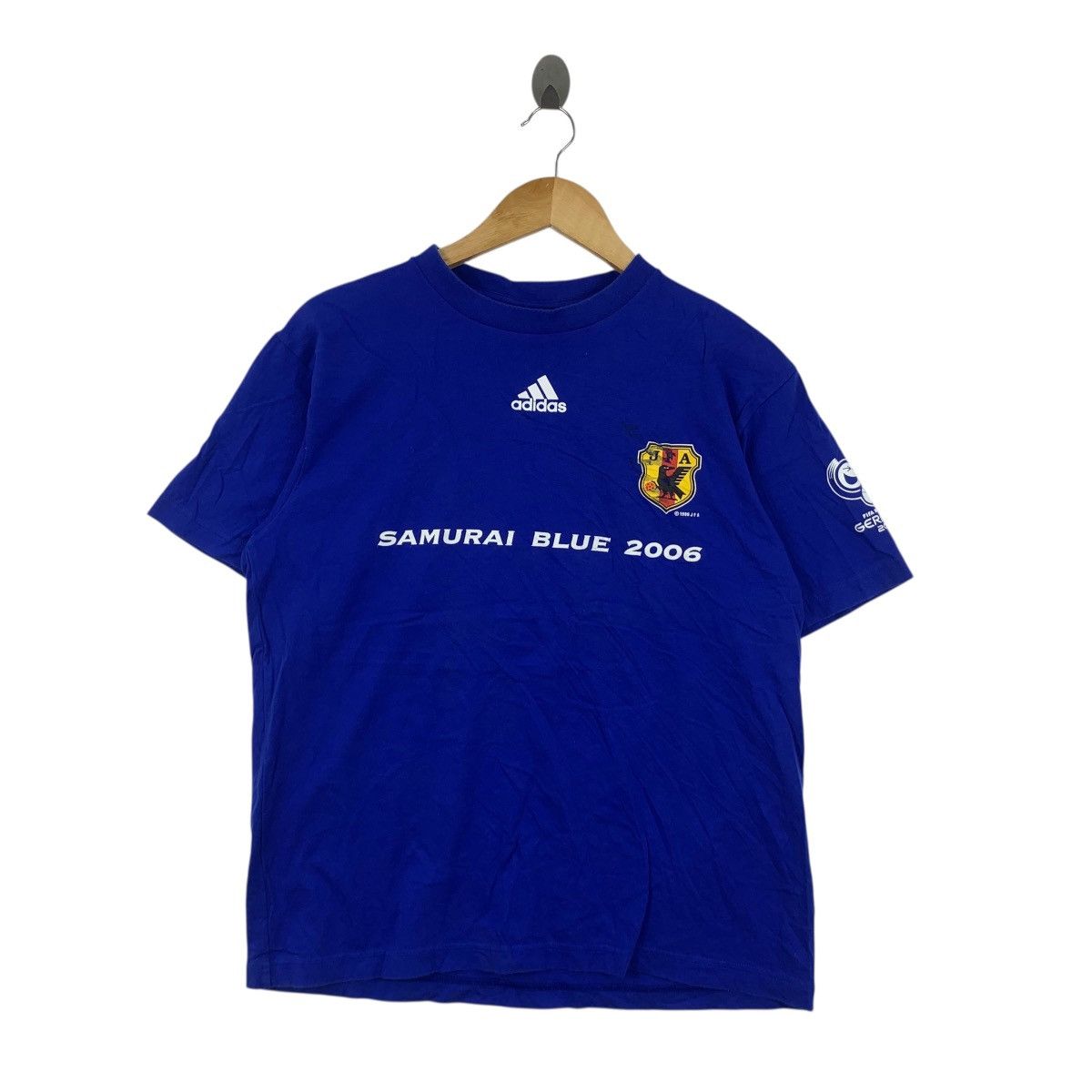 Vintage JAPAN FOOTBALL JFA Samurai Blue 2006 Germany Tee