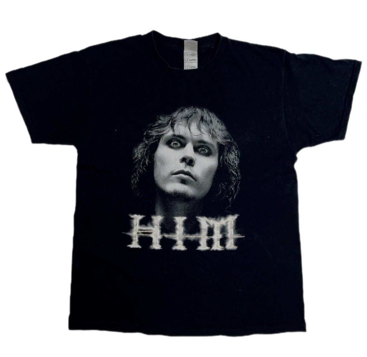 Vintage HIM 90s Love Face Logo T-shirt Rock METAL