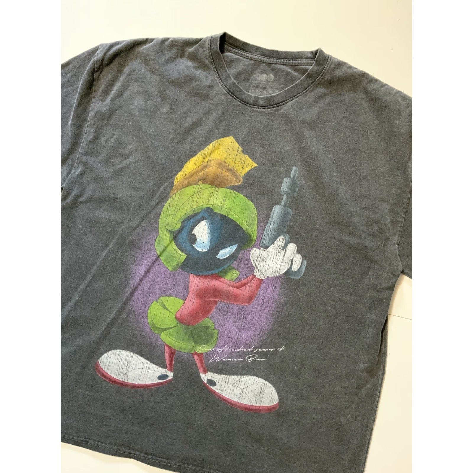 Vintage VINTAGE Warner Bros Looney Tunes X American Thrift Marvin Martian Heavyweight T-Shirt XL Gray Mens S/S Crewneck Size US XL / EU 56 / 4 - 3 Thumbnail