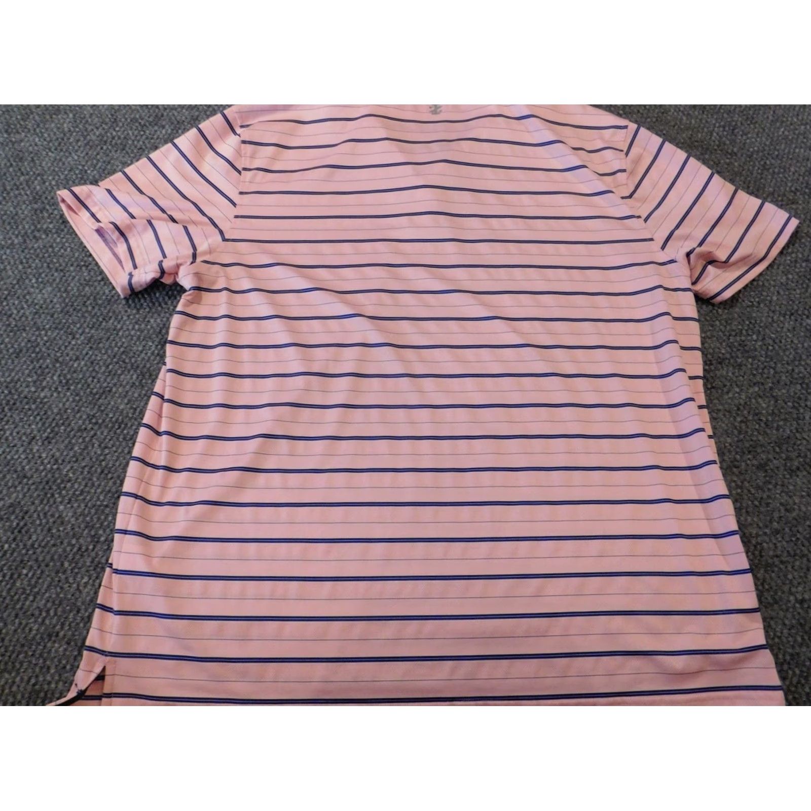 Izod IZOD Polo Shirt Mens XL Pink Striped Short Sleeve Collared Knit Cotton Stretch Golf casual Size US XL / EU 56 / 4 - 7 Thumbnail