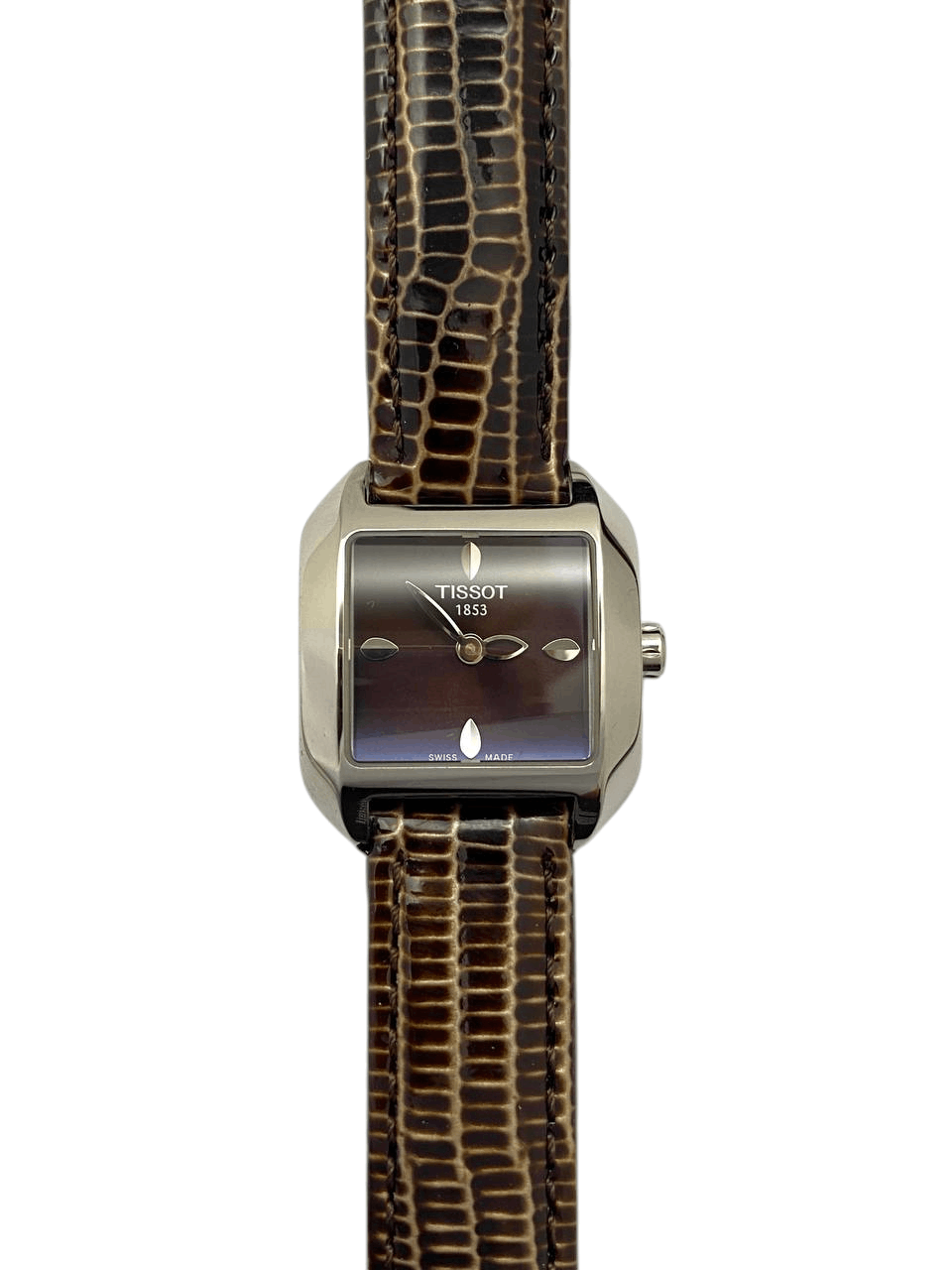 Tissot Tissot T Wave Square Steel Bracelet Quartz Swiss Wrist Watch Size ONE SIZE - 1 Thumbnail