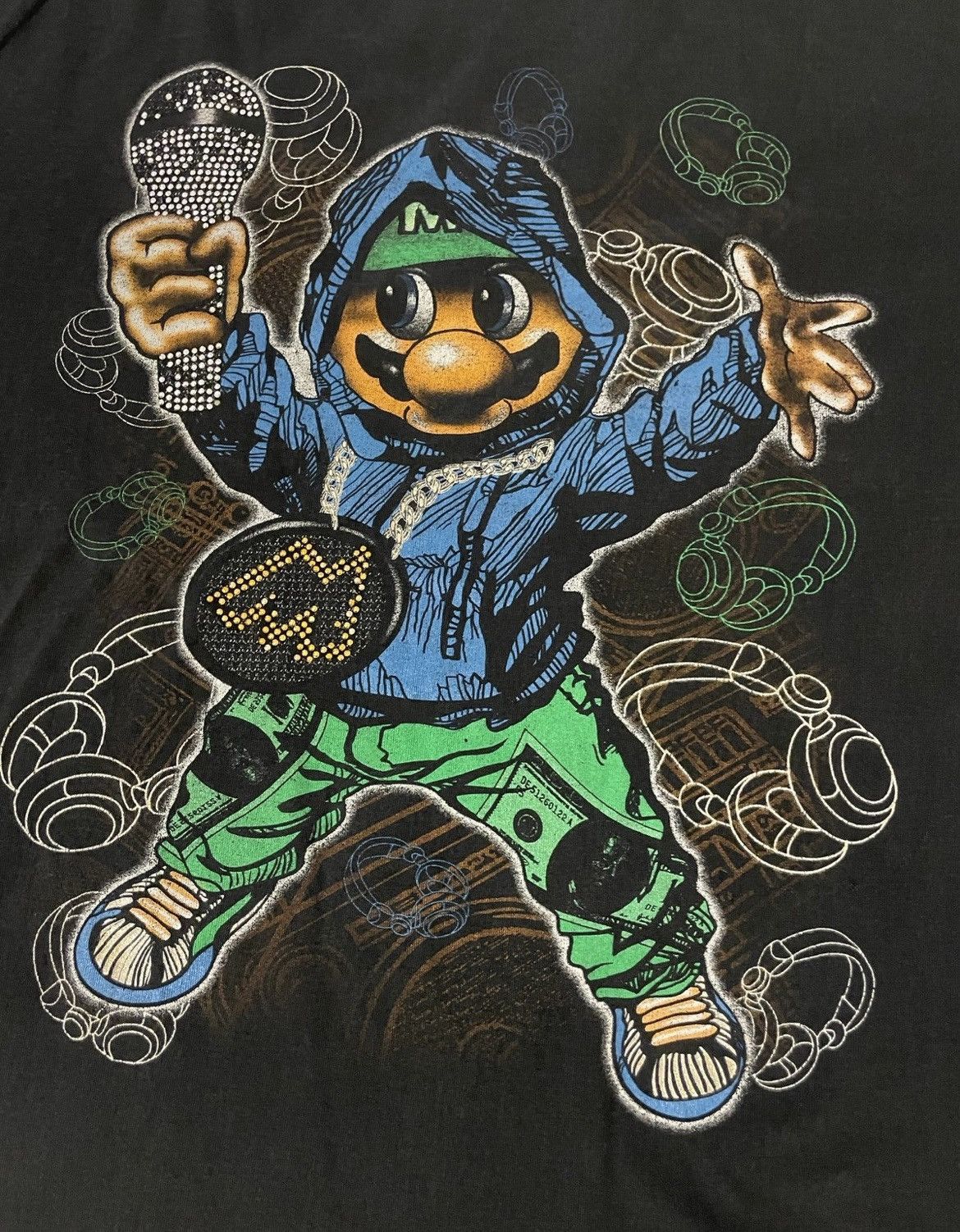 Rap Tees Vintage 90s Gangsta Mario Shirt Size 3XL Baggy Double Sided Size US XXL / EU 58 / 5 - 1 Thumbnail