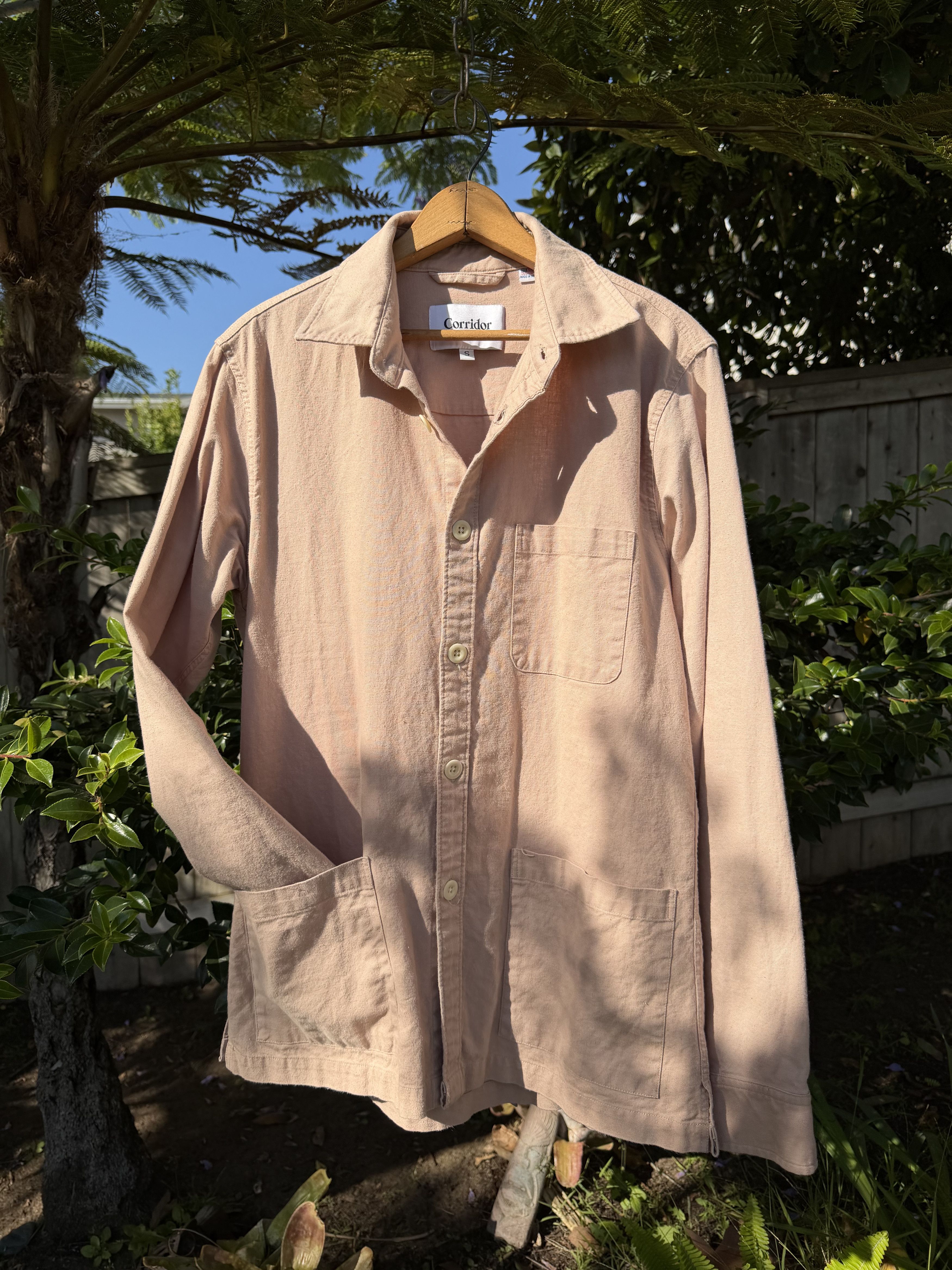 Corridor Corridor Linen Cotton Overshirt Dusty Rose Small Made USA Size US S / EU 44-46 / 1 - 1 Thumbnail