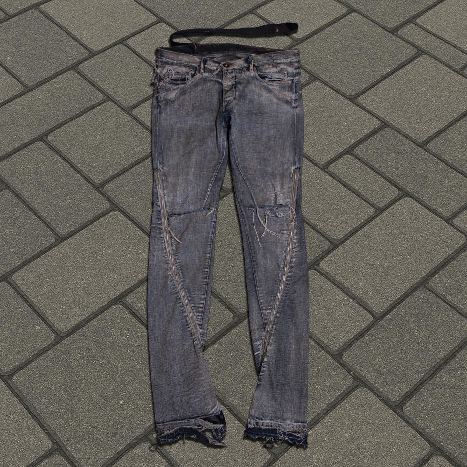 Rick Owens SS09 Rick Owens Acid Wash Banana Cut Denim Size US 29 - 2 Thumbnail