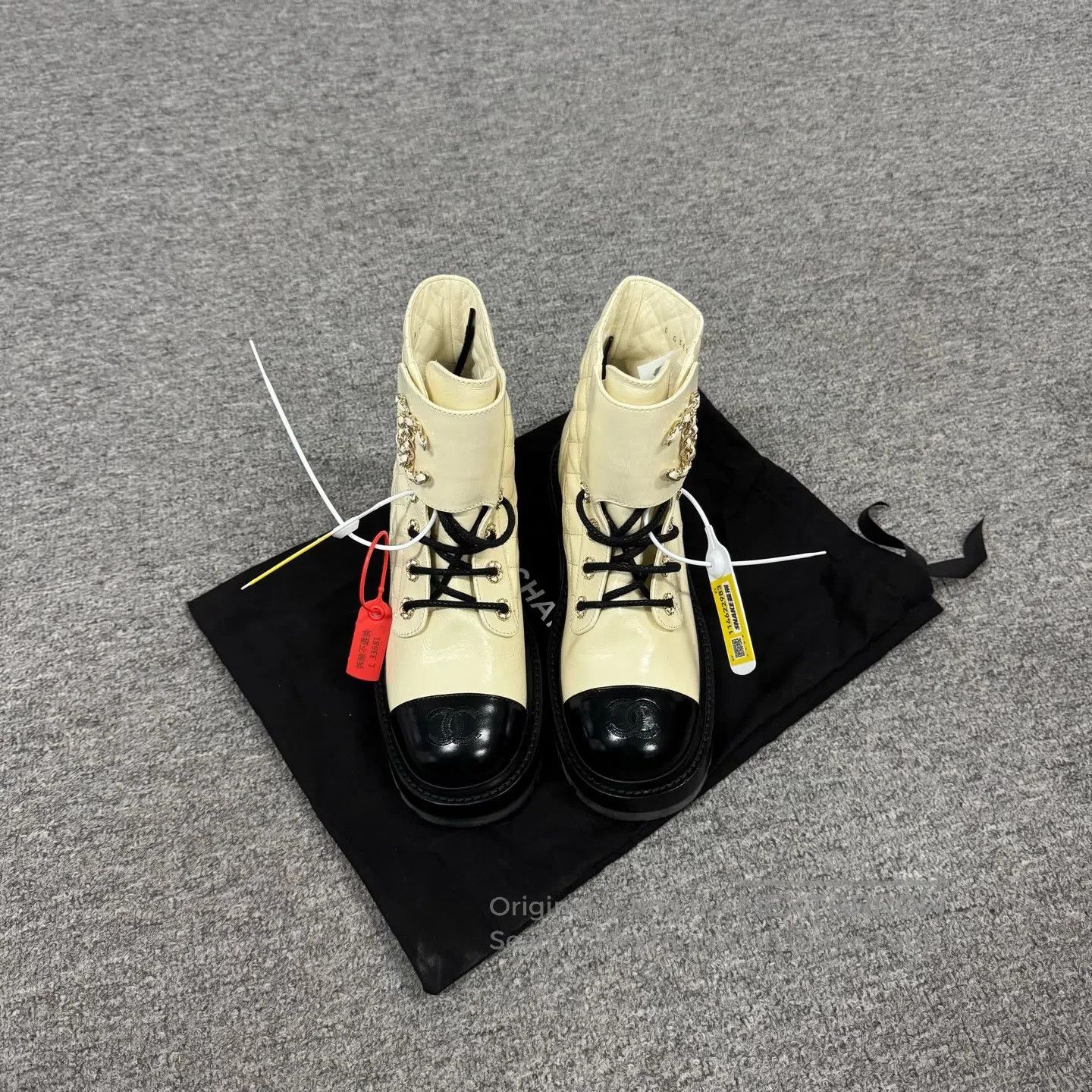 Chanel Chanel Double C Black and White Panda Martin Boots| Size US 7.5 / IT 37.5 - 2 Thumbnail