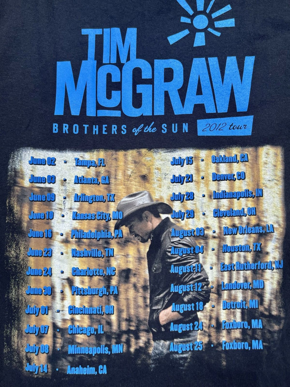 Band Tees Tim McGraw 2012 Country Rock Band Concert Tour T-Shirt Size US L / EU 52-54 / 3 - 6 Thumbnail