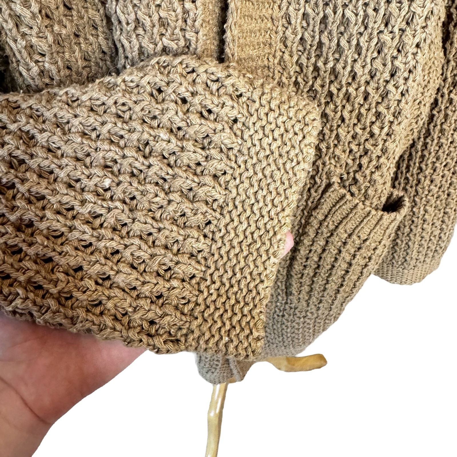 Other SOLAI the label cotton blend chucky knit open front cardigan Size M / US 6-8 / IT 42-44 - 5 Thumbnail