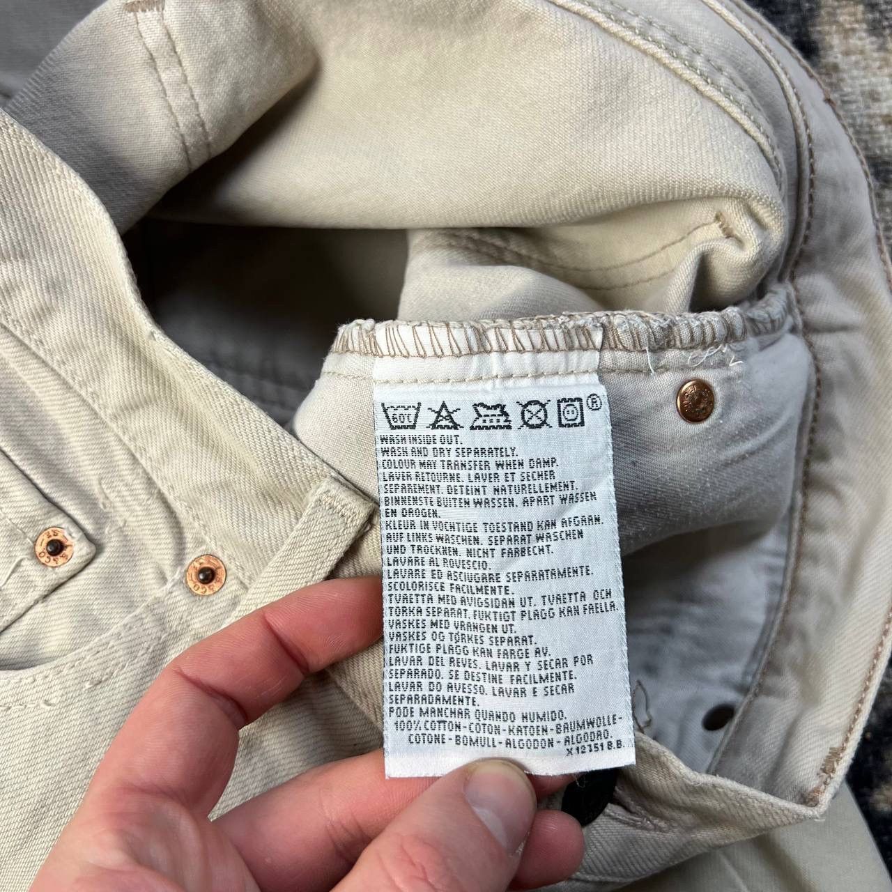 Levi's 615 Levis Orange Tab Vintage Y2K Beige Denim Jeans Size US 36 / EU 52 - 9 Thumbnail