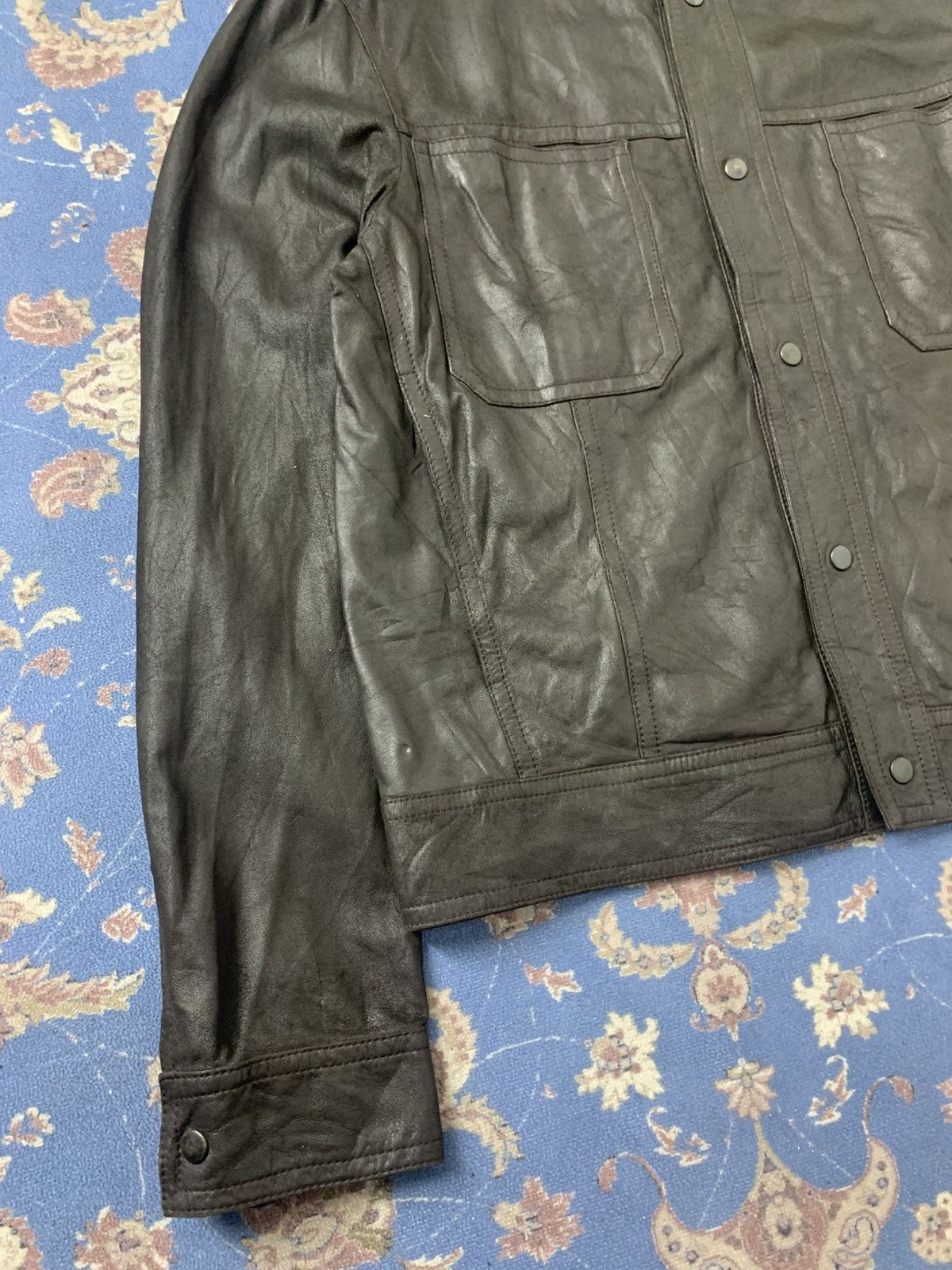 Prada Vintage PRADA Leather Biker Jacket Size US M / EU 48-50 / 2 - 4 Thumbnail