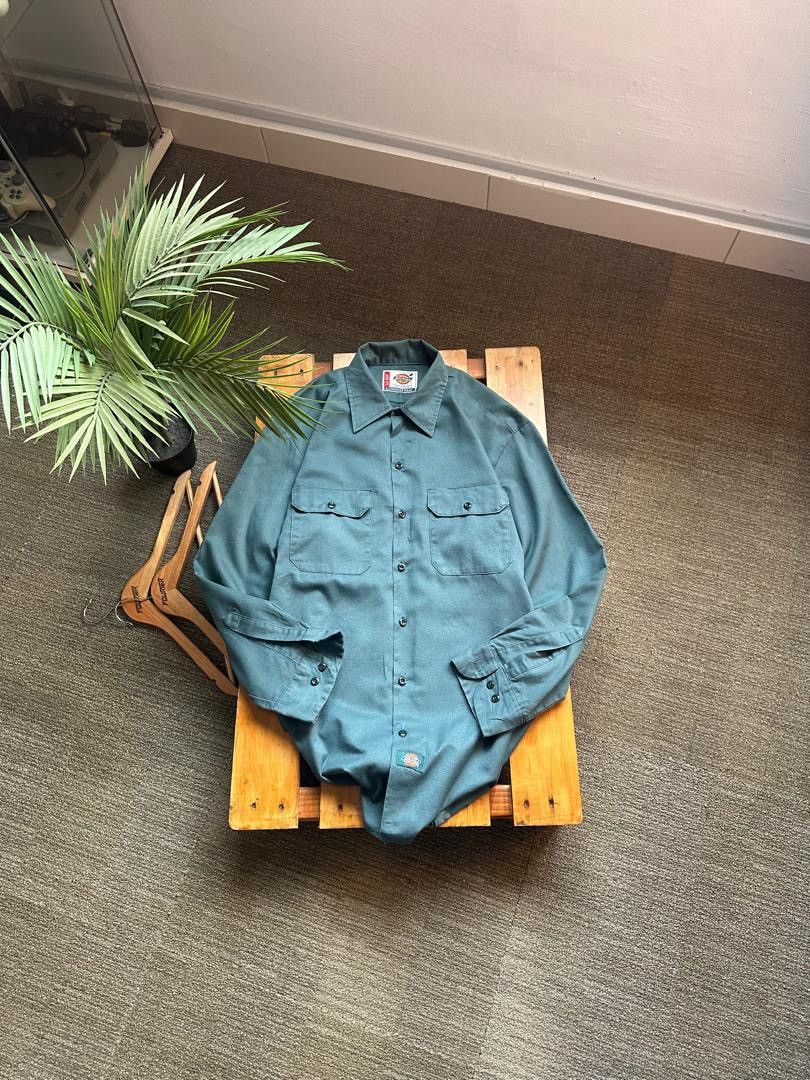 Dickies × Japanese Brand DICKIES WORKSHIRT Size US XL / EU 56 / 4 - 1 Thumbnail
