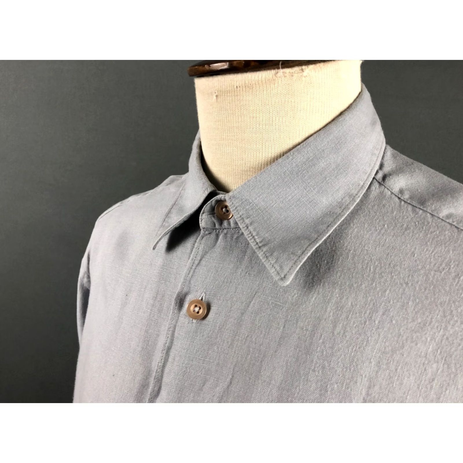 Hugo Boss HUGO BOSS Shirt Mens L Gray Men Size Linen Blend Long Sleeve Size US L / EU 52-54 / 3 - 6 Thumbnail