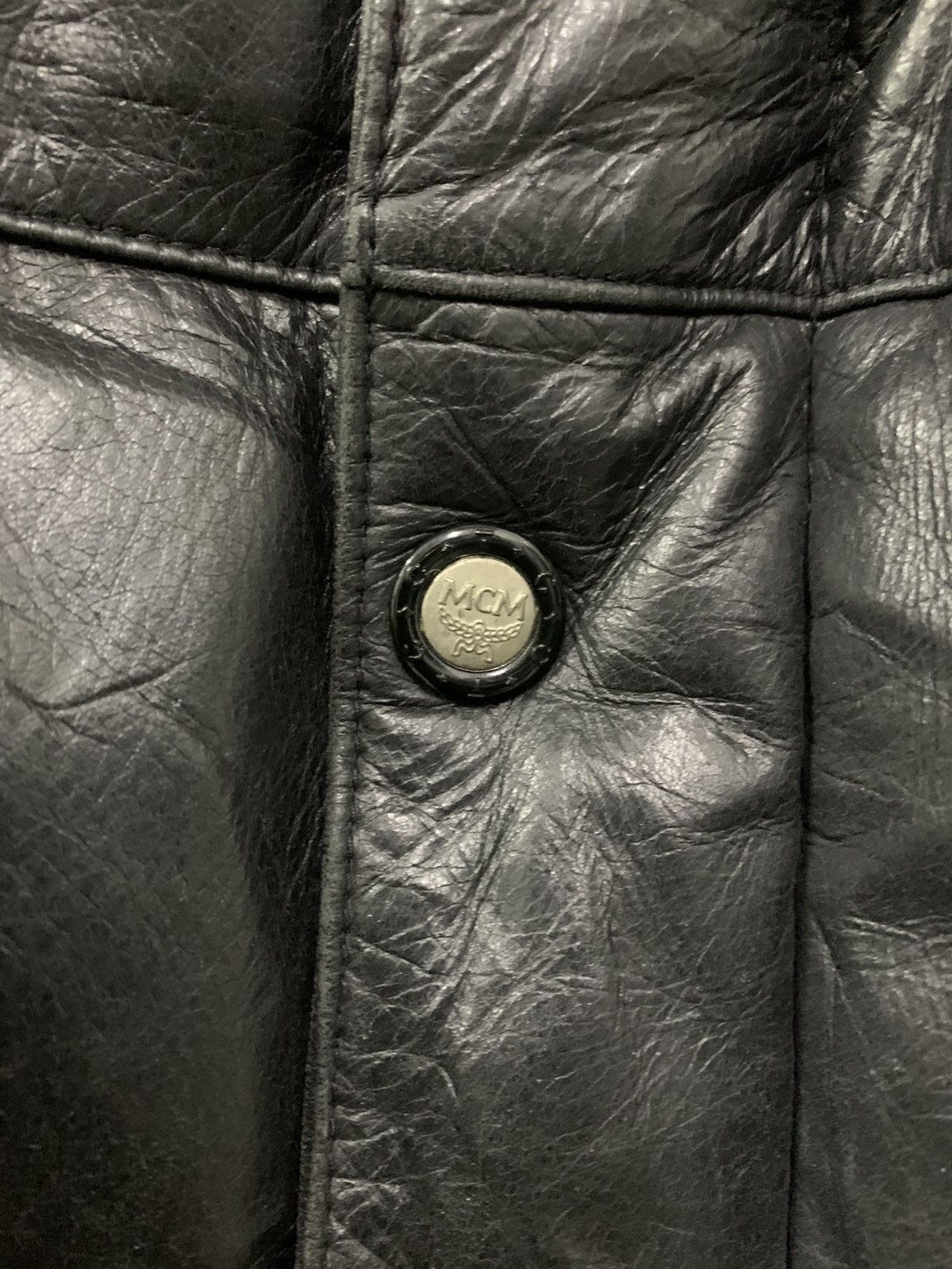 Vintage Vintage MCM O.T.C Puffer Leather Jacket Size US L / EU 52-54 / 3 - 7 Thumbnail
