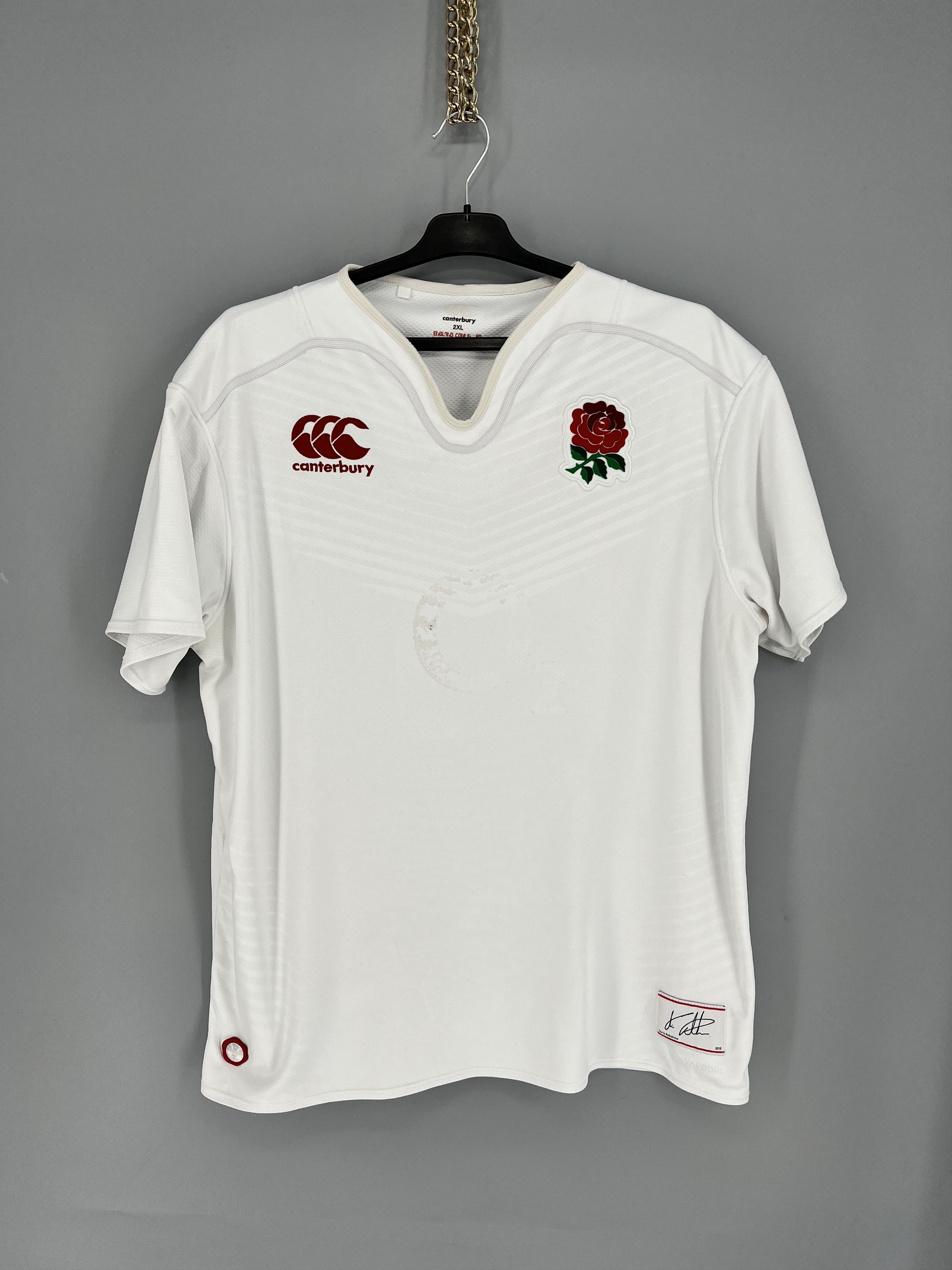 Canterbury of New Zealand Signed England Rugby Shirt Chris Robshaw Autograph Size US XXL / EU 58 / 5 - 1 Thumbnail