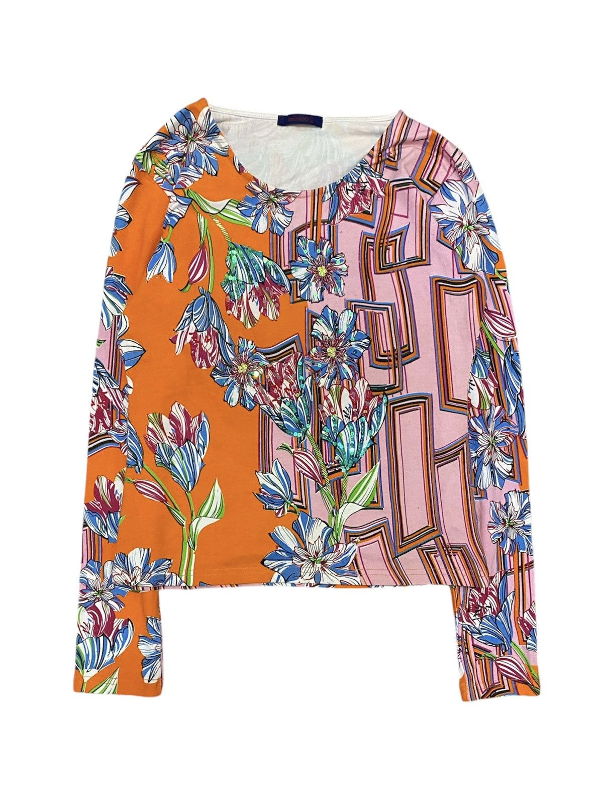 Kenzo × Vintage 2000s Kenzo floral abstract stretch Size S / US 4 / IT 40 - 1 Thumbnail