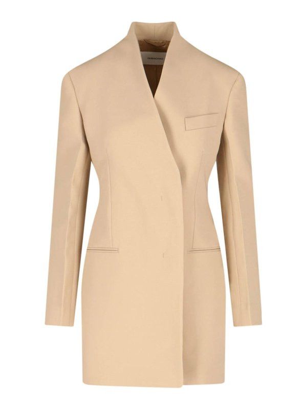 Salvatore Ferragamo o1y0326 Blazer in Beige Size S / US 4 / IT 40 - 1 Thumbnail