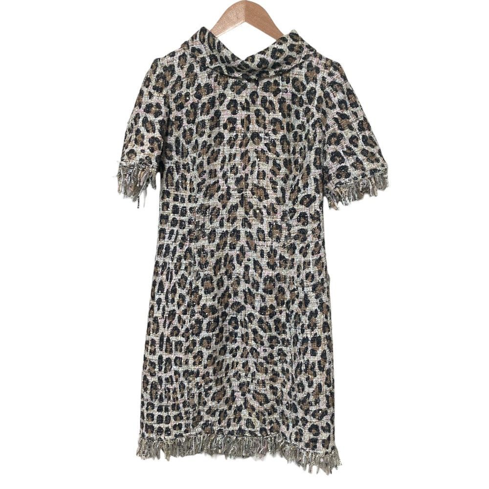 Other Other Blumarine Leopard Sequin Tweed Dress Textile Dresses DUTY FREE for USA Size ONE SIZE - 1 Thumbnail