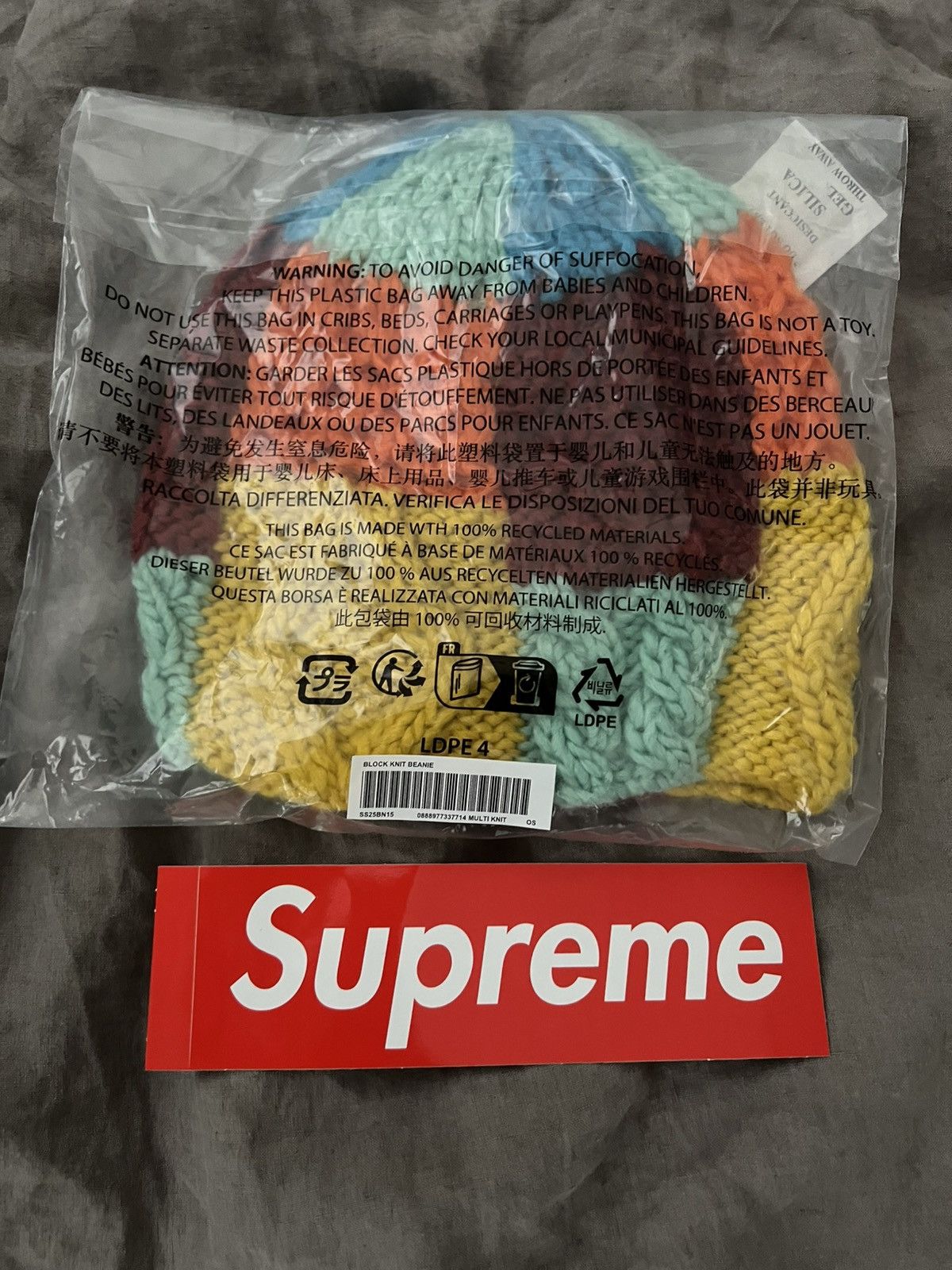 Supreme Supreme Block Knit Beanie Multi Size ONE SIZE - 2 Thumbnail