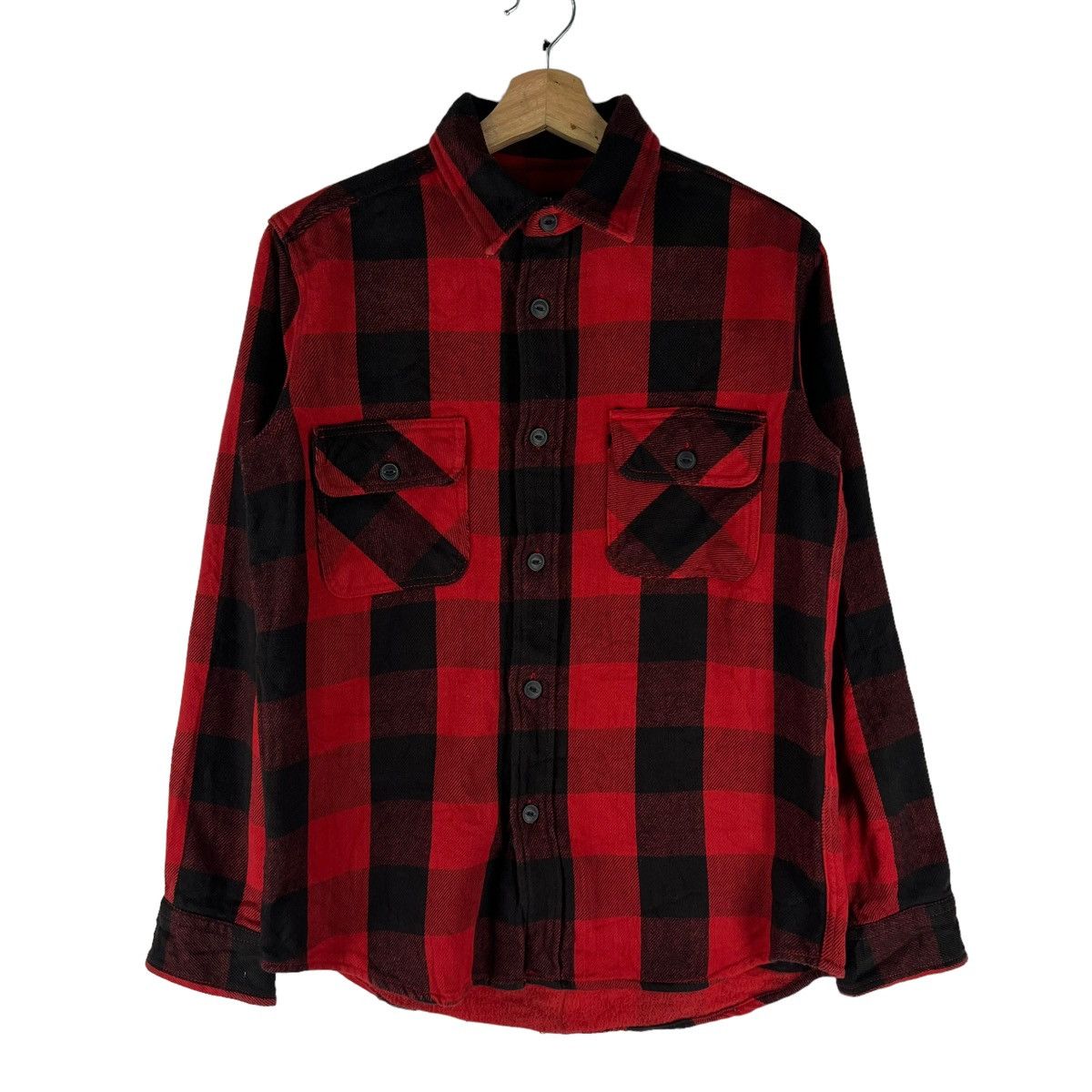 Flannel 🔥VINTAGE FLANNEL WOOL JACKET PUNK DESIGN ALCARZA JAPAN Size US M / EU 48-50 / 2 - 1 Thumbnail